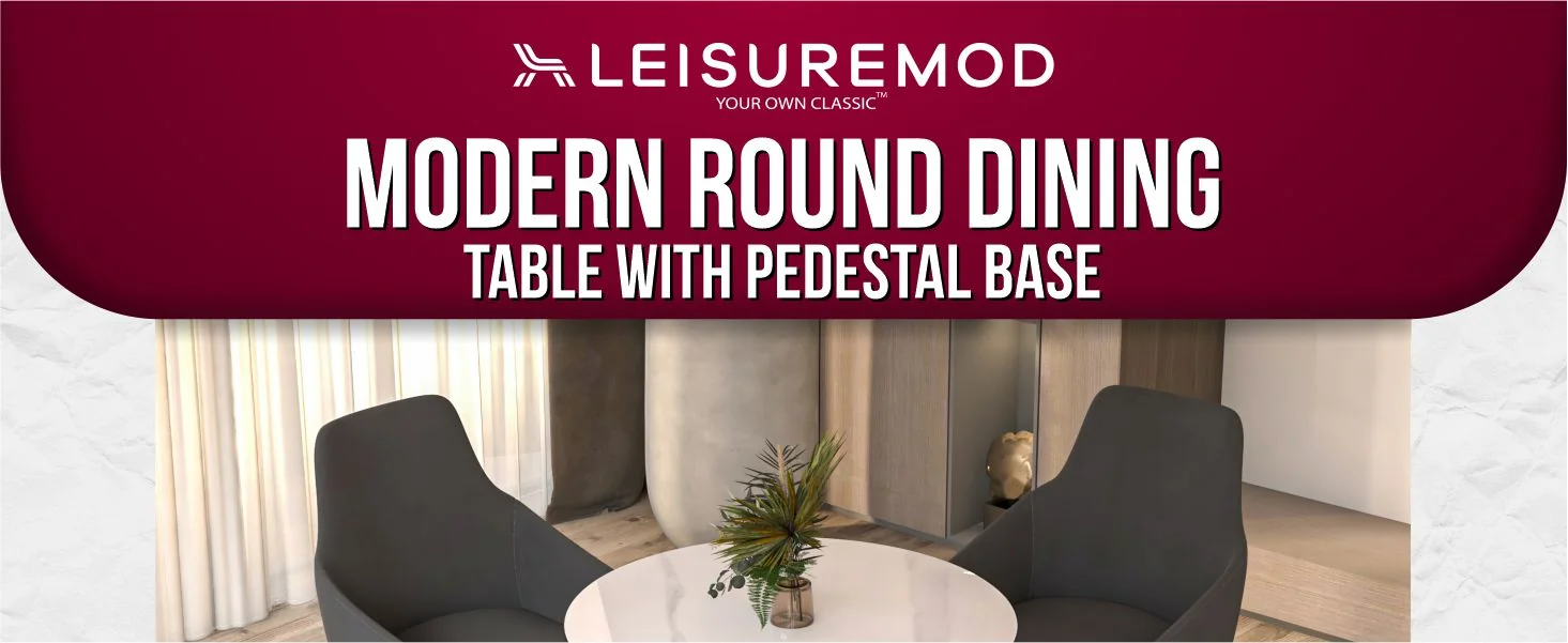 Bristol 24 round dining table White base with White Sintered stone Top