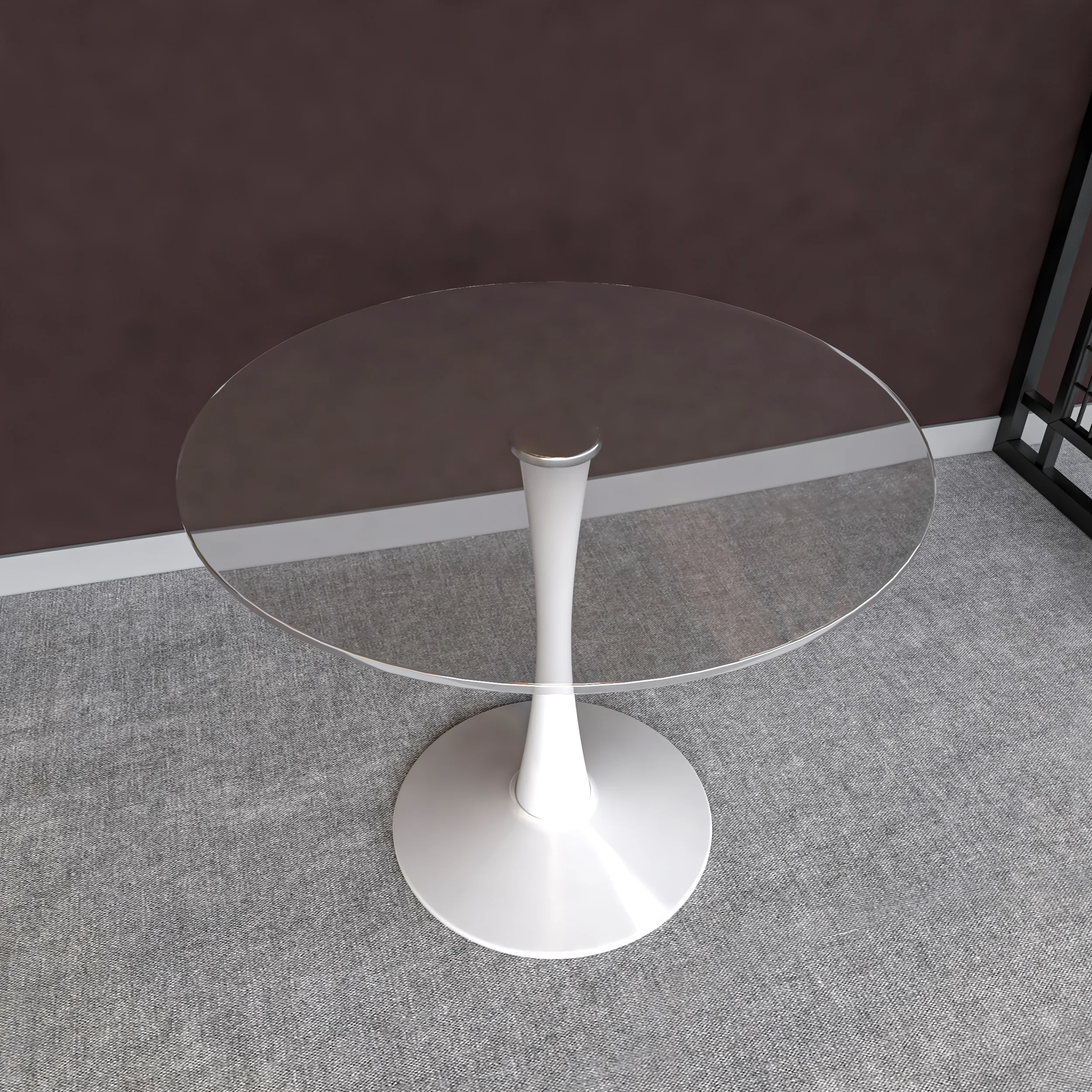 Bristol - Bistro Table White Base with Glass top