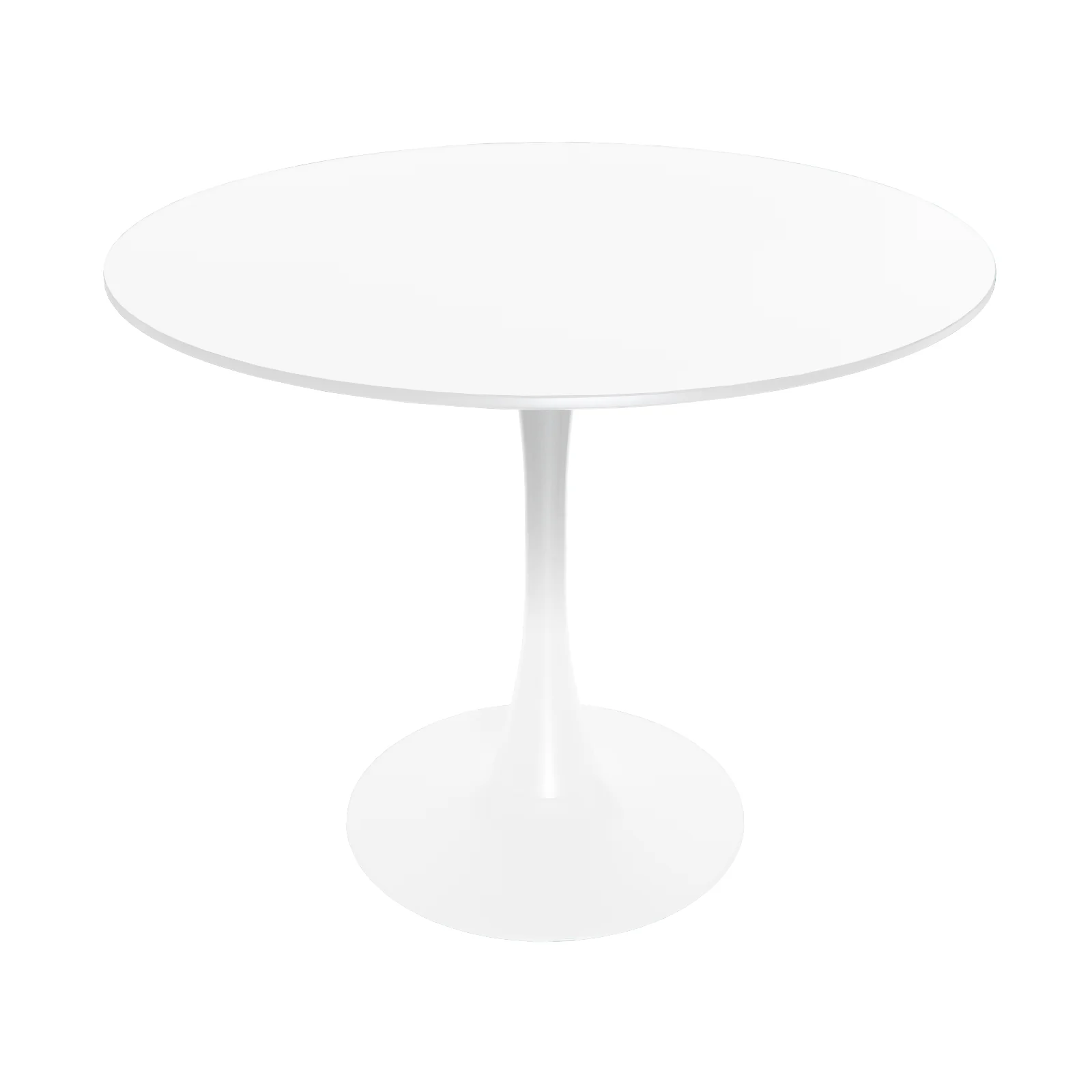 Bristol 35" round dining table White base with marbled MDF top