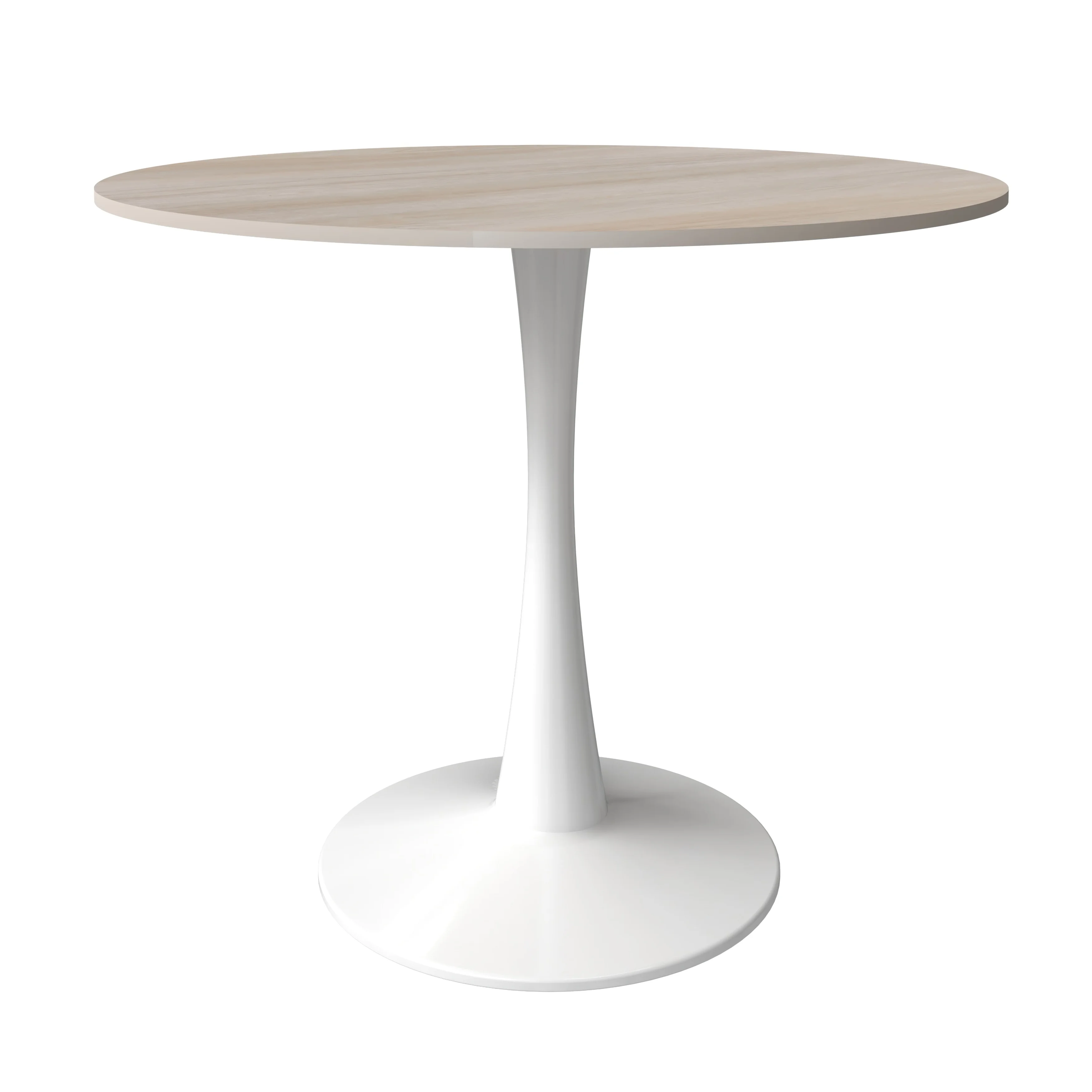 Bristol - Bistro Table - White base Natural wood Top