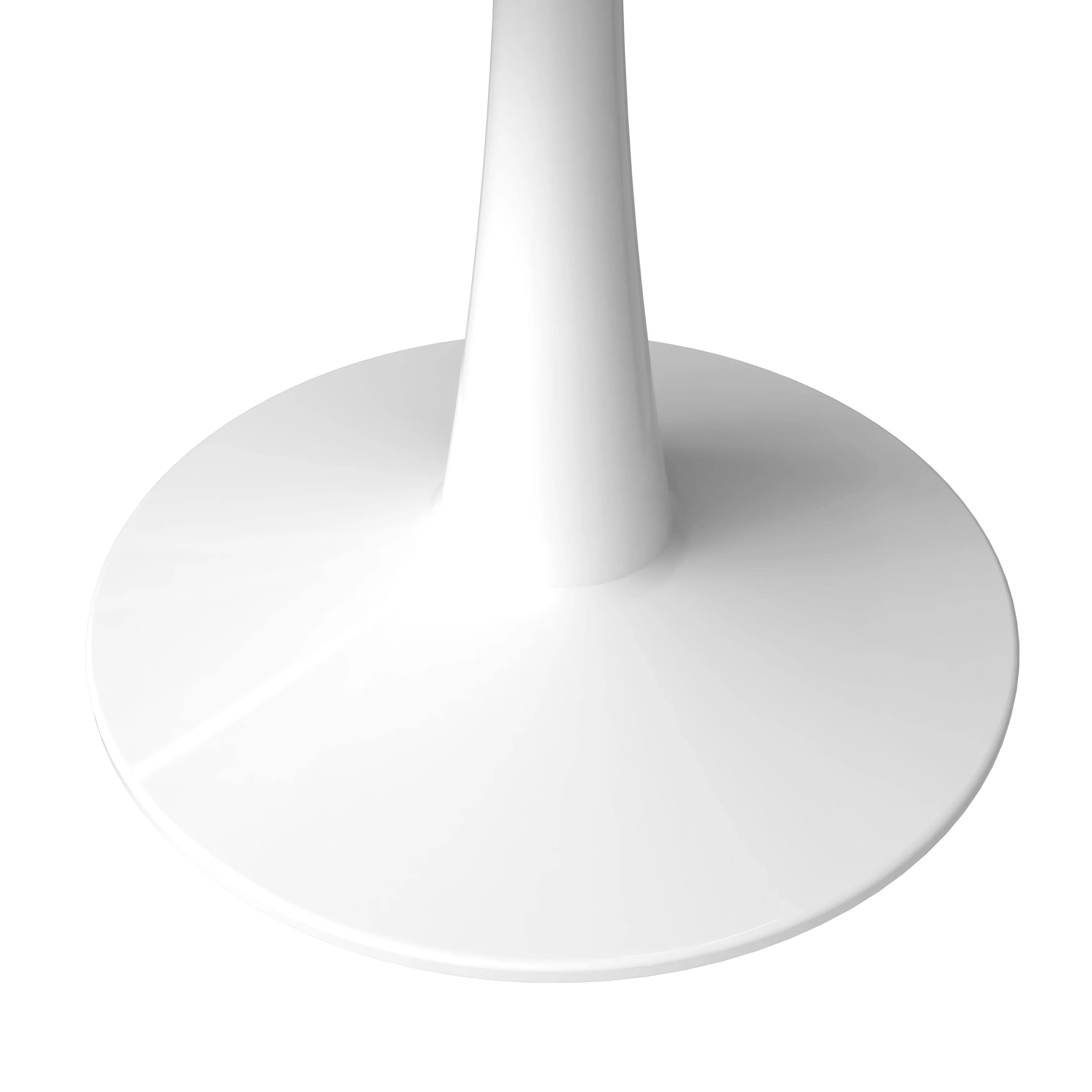 Bristol, 40" Round dining table in White Base with Blacktop