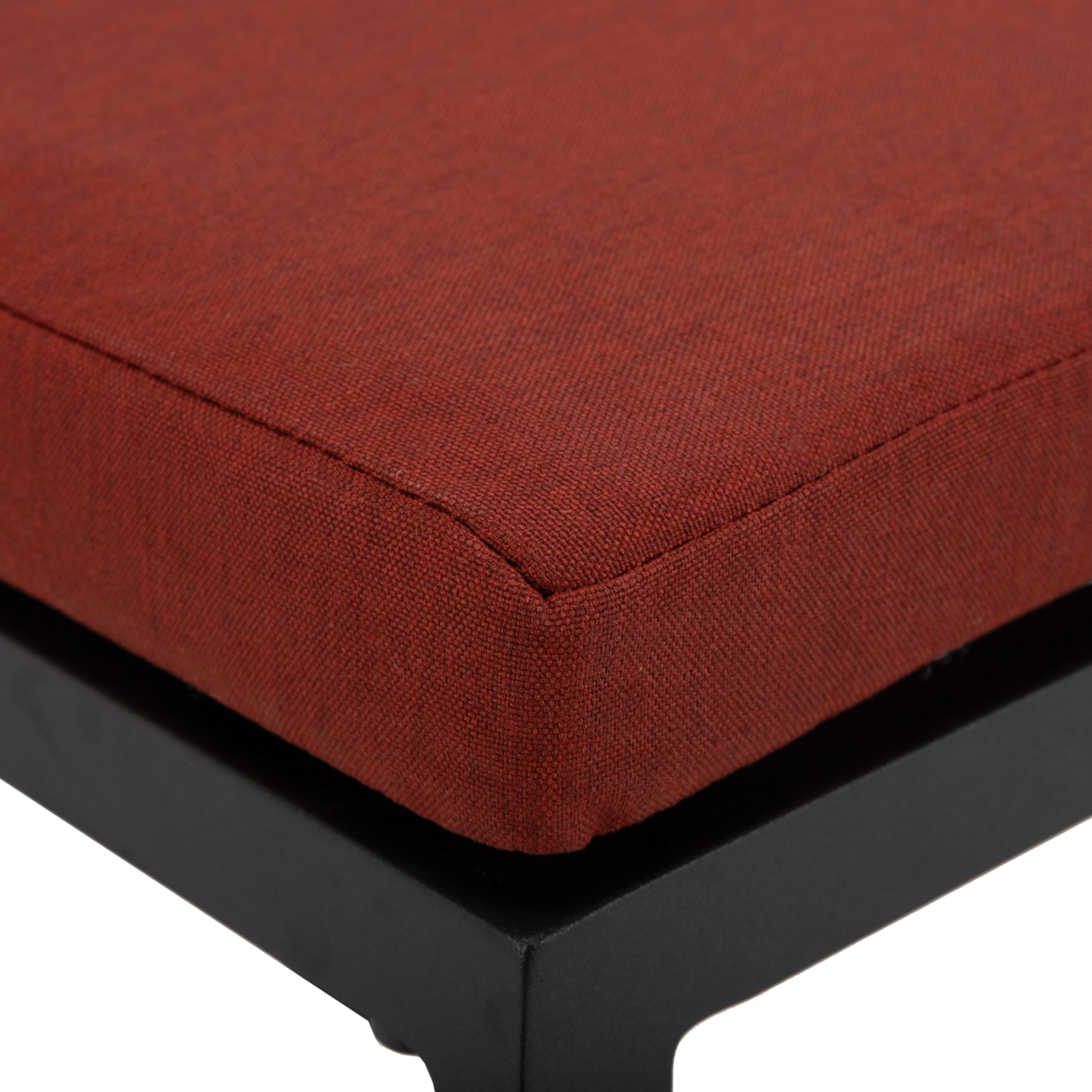 Chelsea Collection Modern Aluminum Outdoor Bar Chair in black with Cherry Cushions