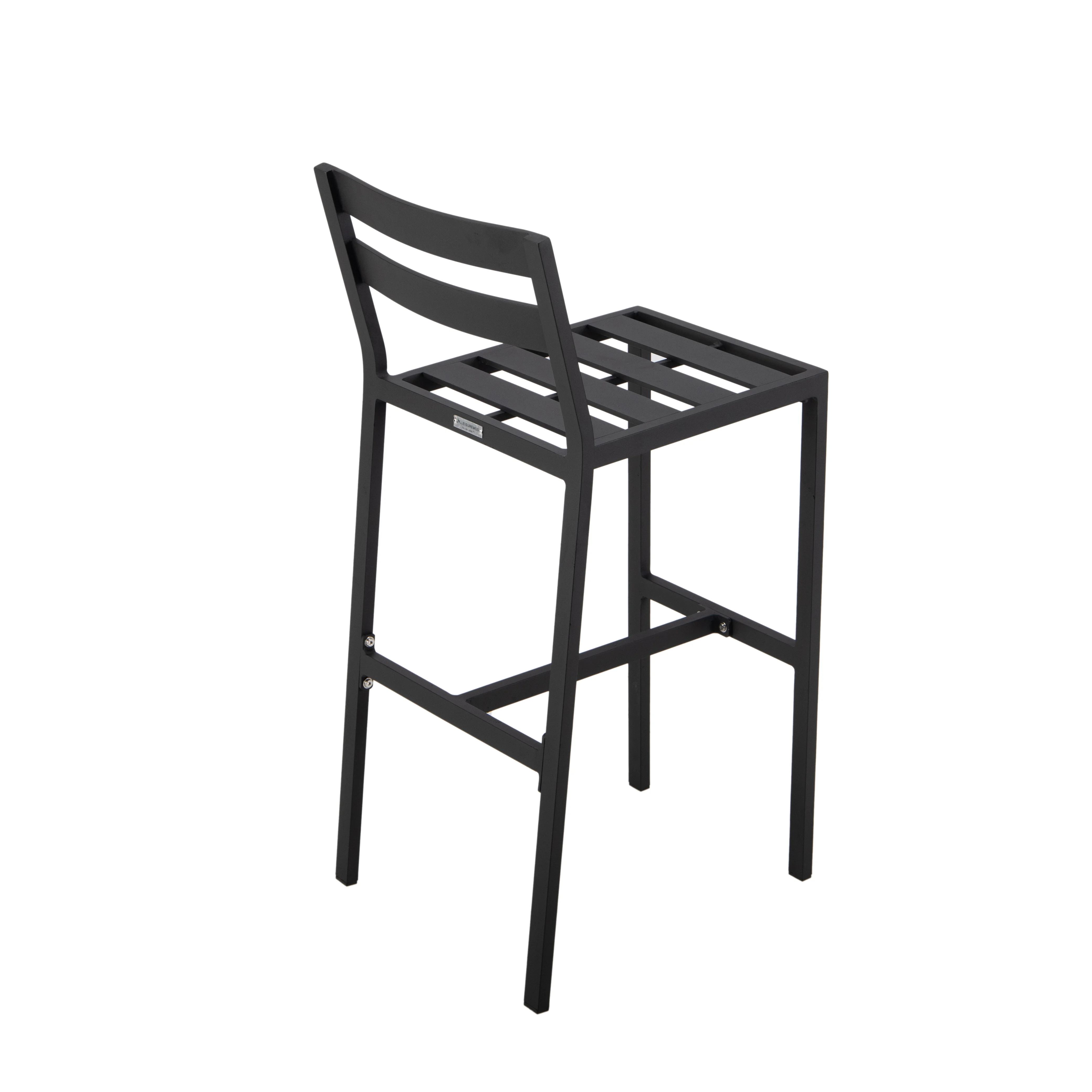 Chelsea Collection Aluminum Outdoor Dining Set, 1 Bar Height Fire Pit Table and 4 Bar Chair in black with Orange Cushions