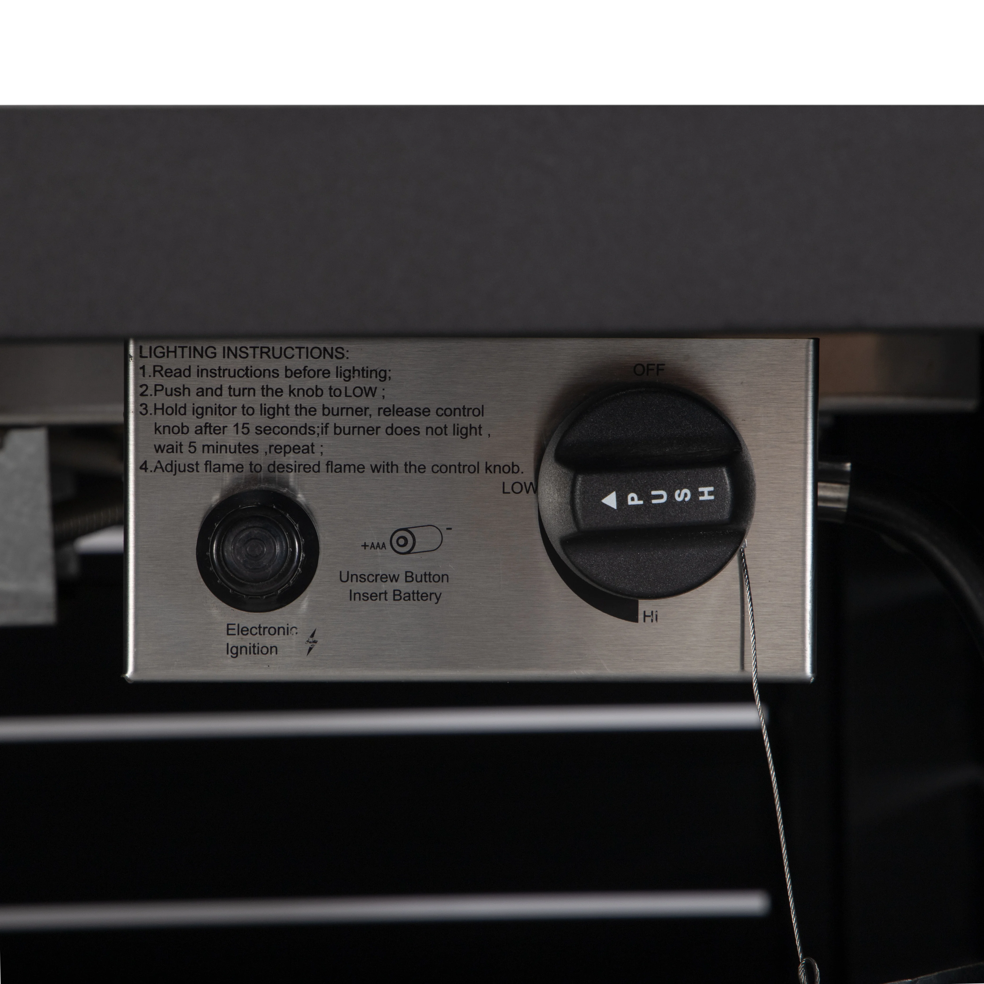 Chelsea Collection Aluminum Outdoor Dining Set, 1 Bar Height Fire Pit Table and 6 Bar Chair in black with Orange Cushions