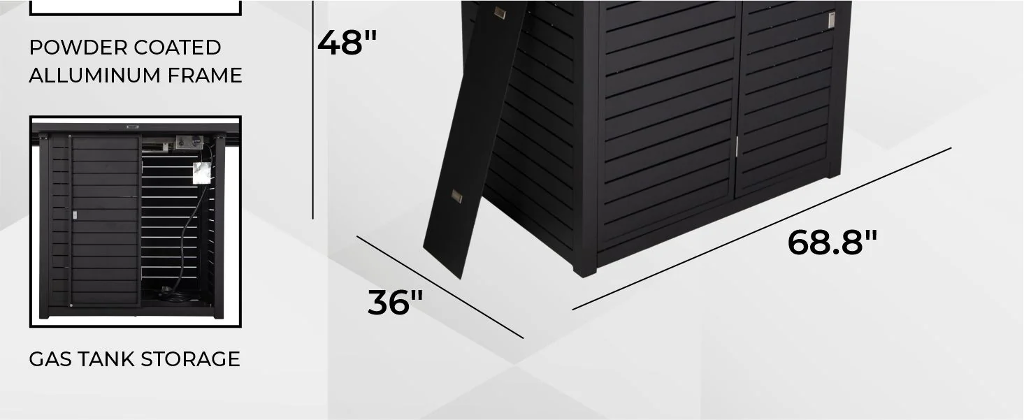 Chelsea Bar Height FIre pit aluminum table