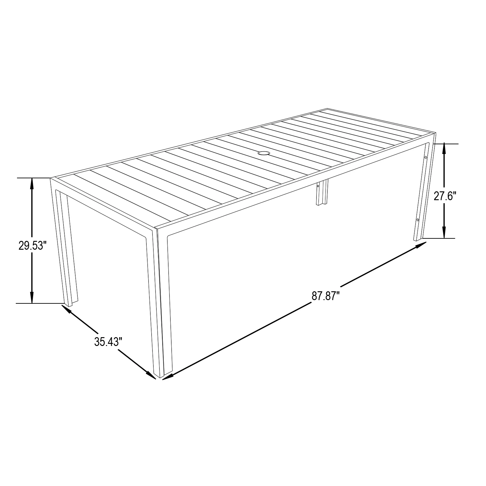 Chelsea Aluminum Outdoor Dining Table 87 With 8 Chairs and Cherry Cushions
