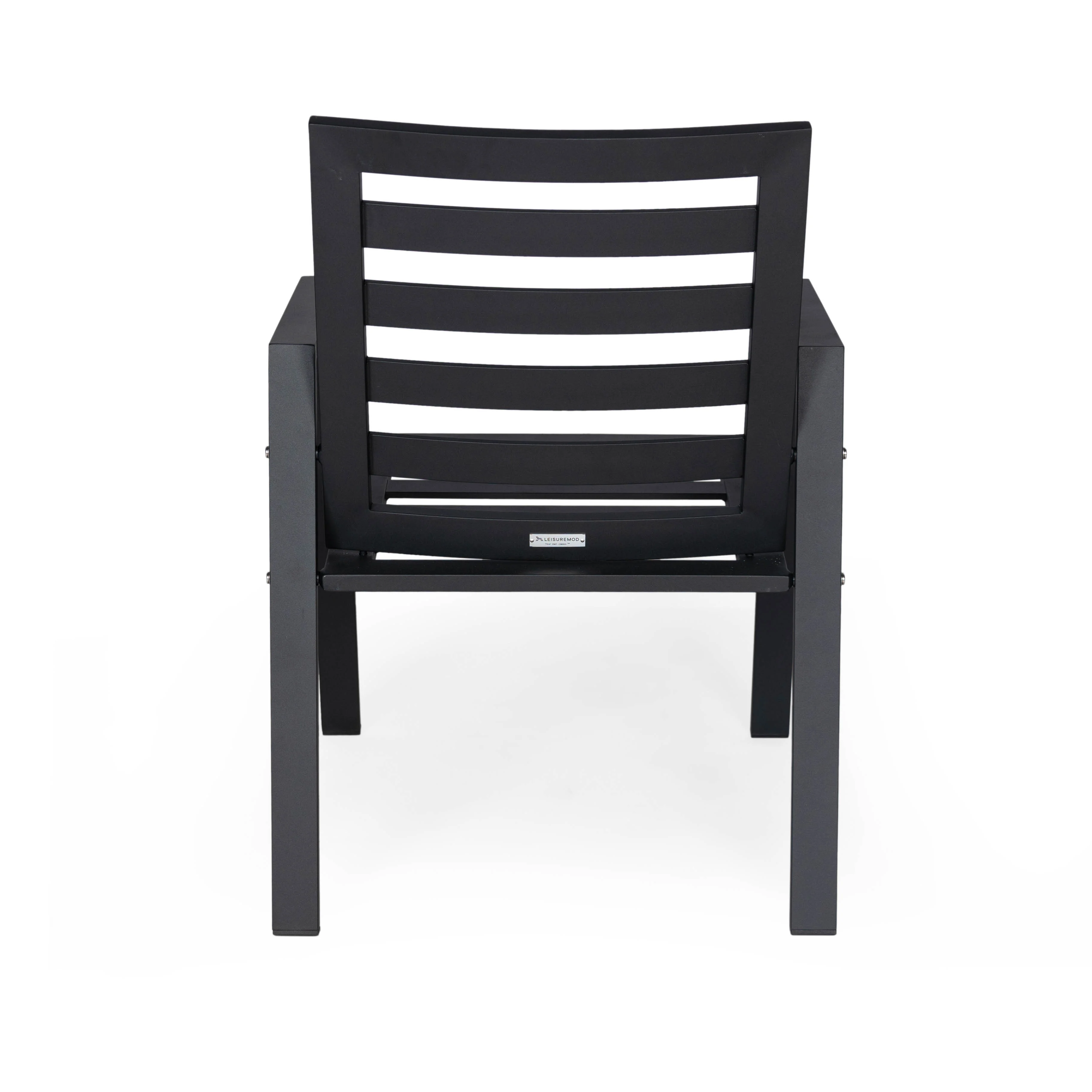 Chelsea Modern Patio Dining Armchair in Aluminum with Removable Cushions