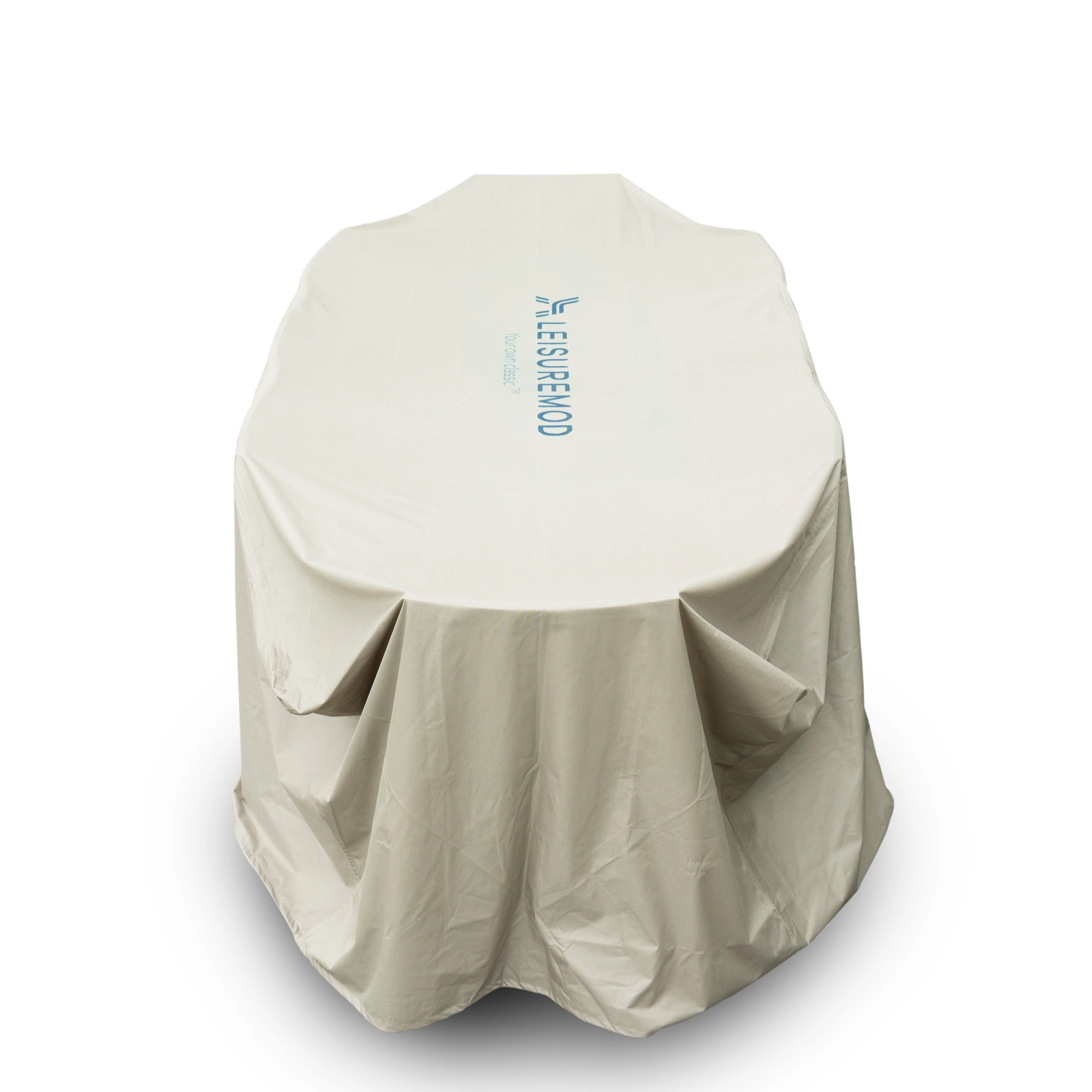 Mid-Century Modern Chelsea Rectangular Outdoor Rain Cover for 87" Patio Dining Table and Chairs Set in Brown