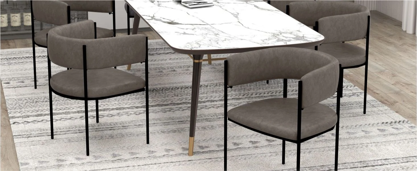 Cyril Collection Modern Chair in Charcoal Set of 2