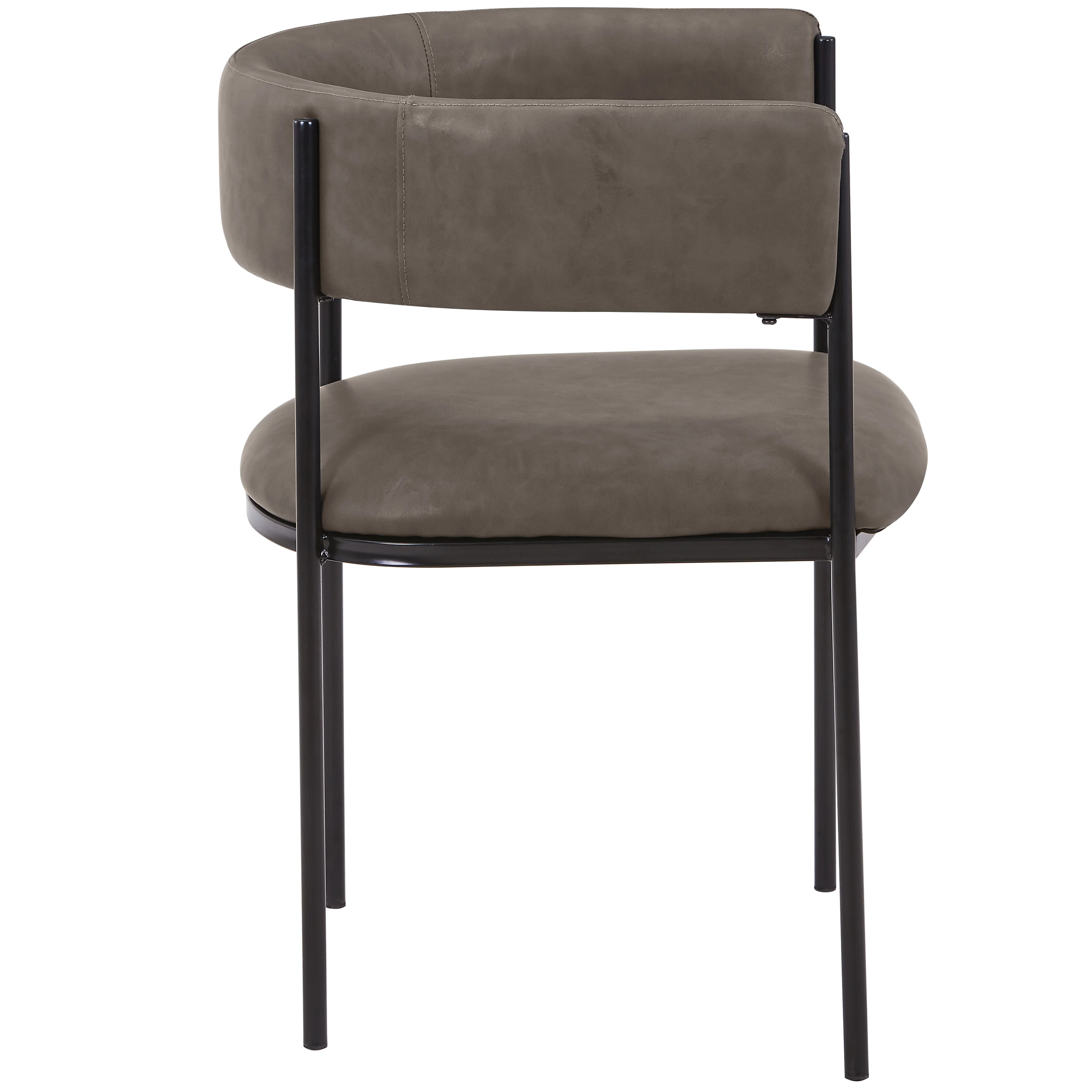 Cyril Collection Modern Chair in Charcoal Set of 2
