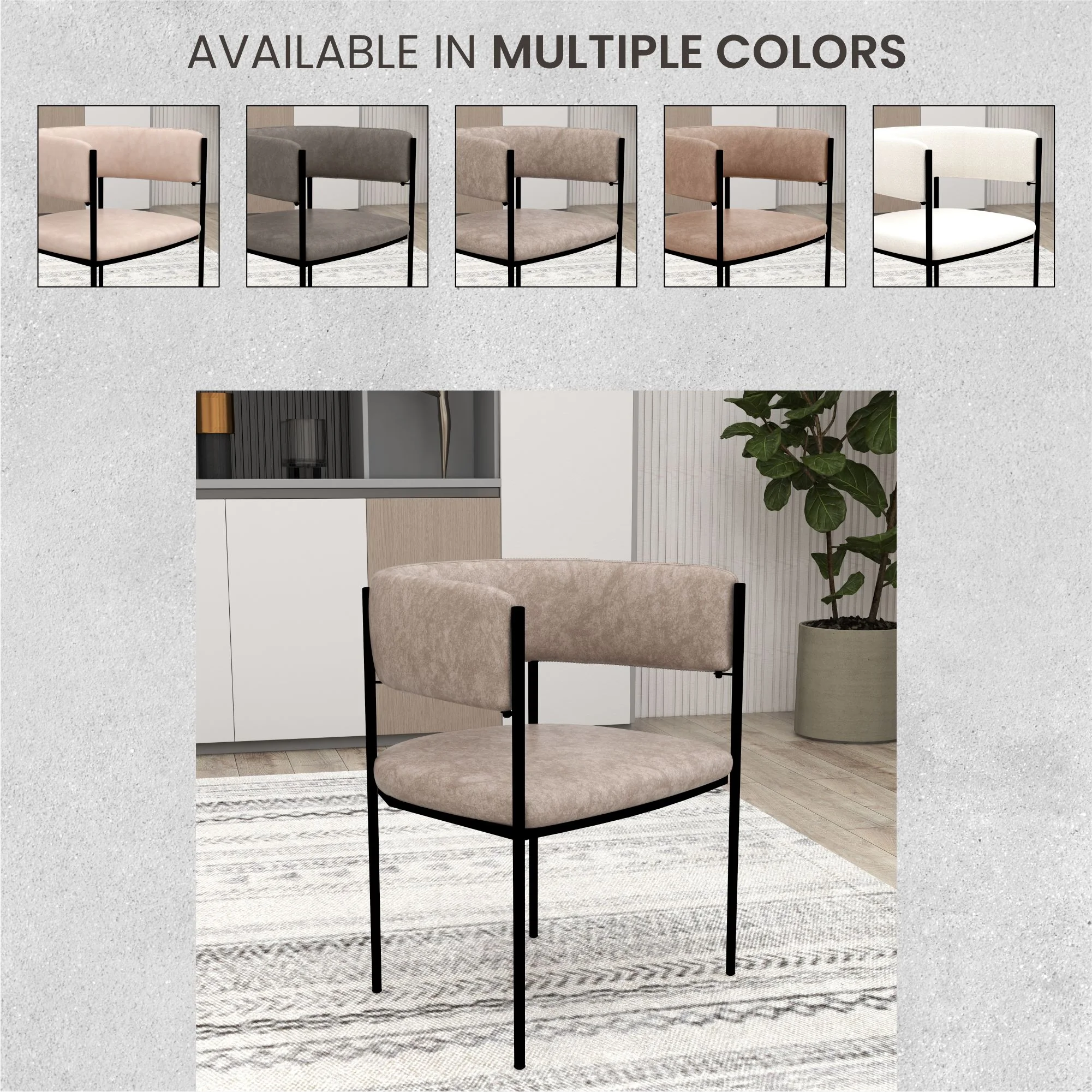 Cyril Collection Modern Chair in Aged Grey