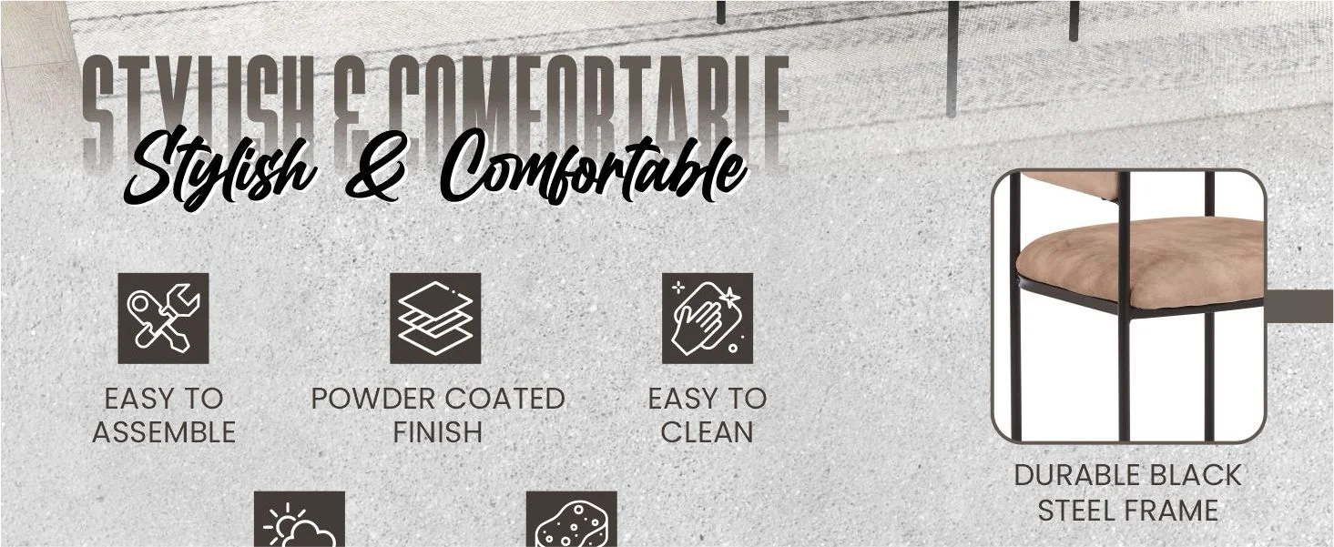 Cyril Collection Modern Chair in Light Brown Velvet