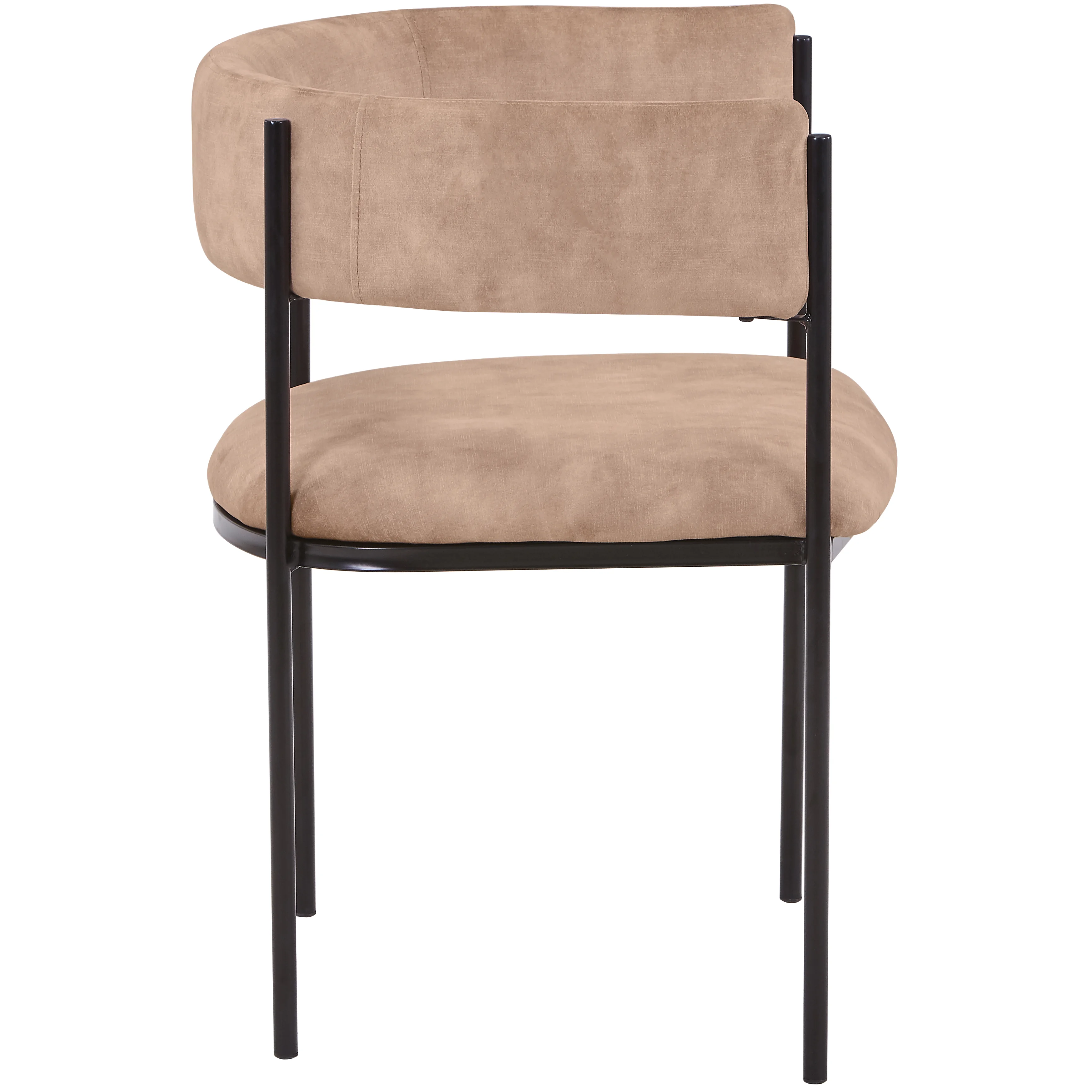 Cyril Collection Modern Chair in Light Brown Velvet