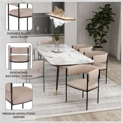 Cyril Collection Modern Chair in Taupe