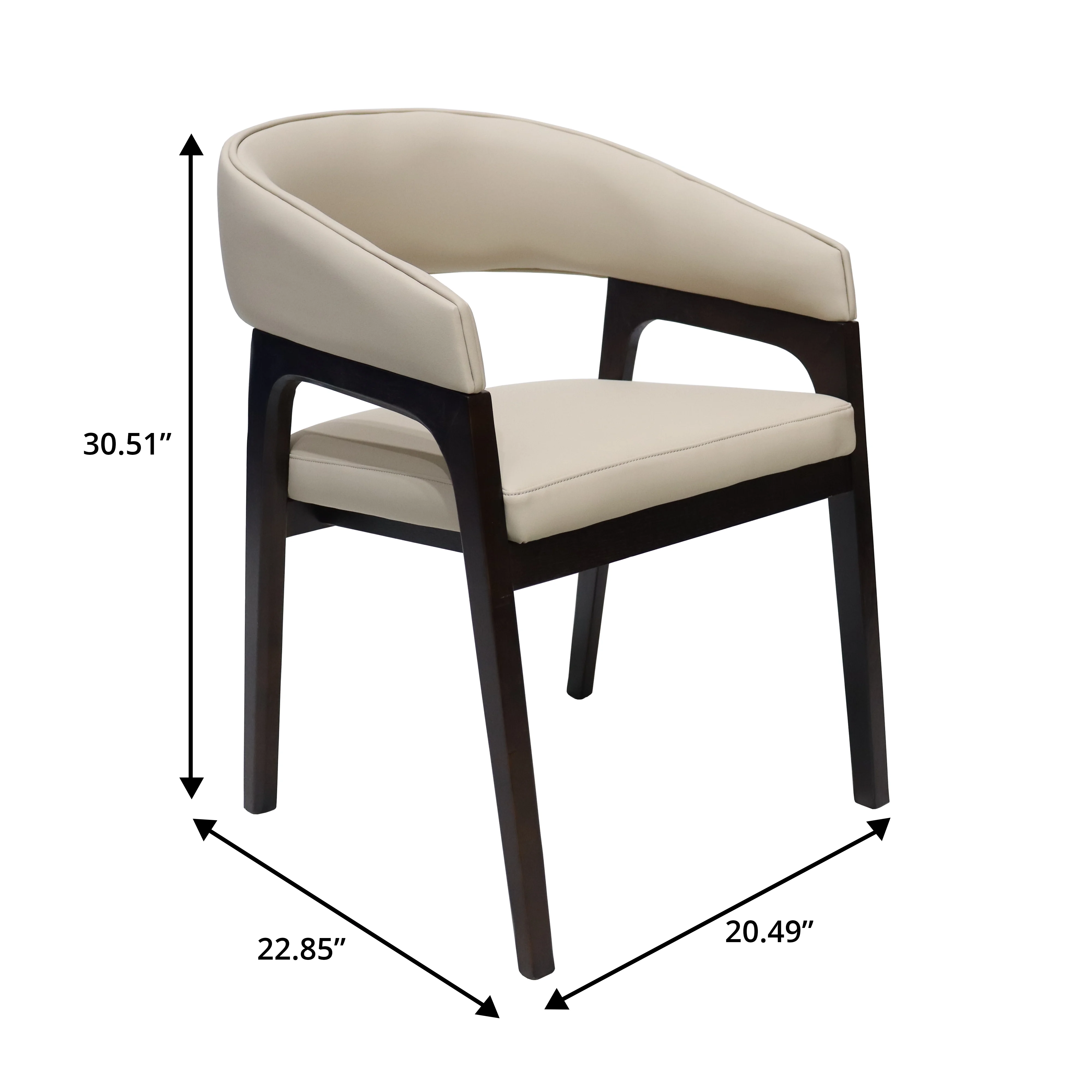 Cali Collection Modern Dining Chair in Beige