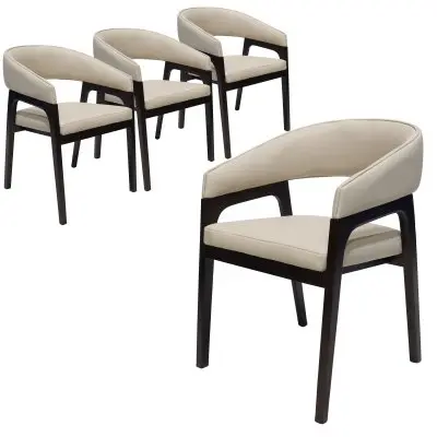 Cali Collection Modern Dining Chair in Beige - Set of 4