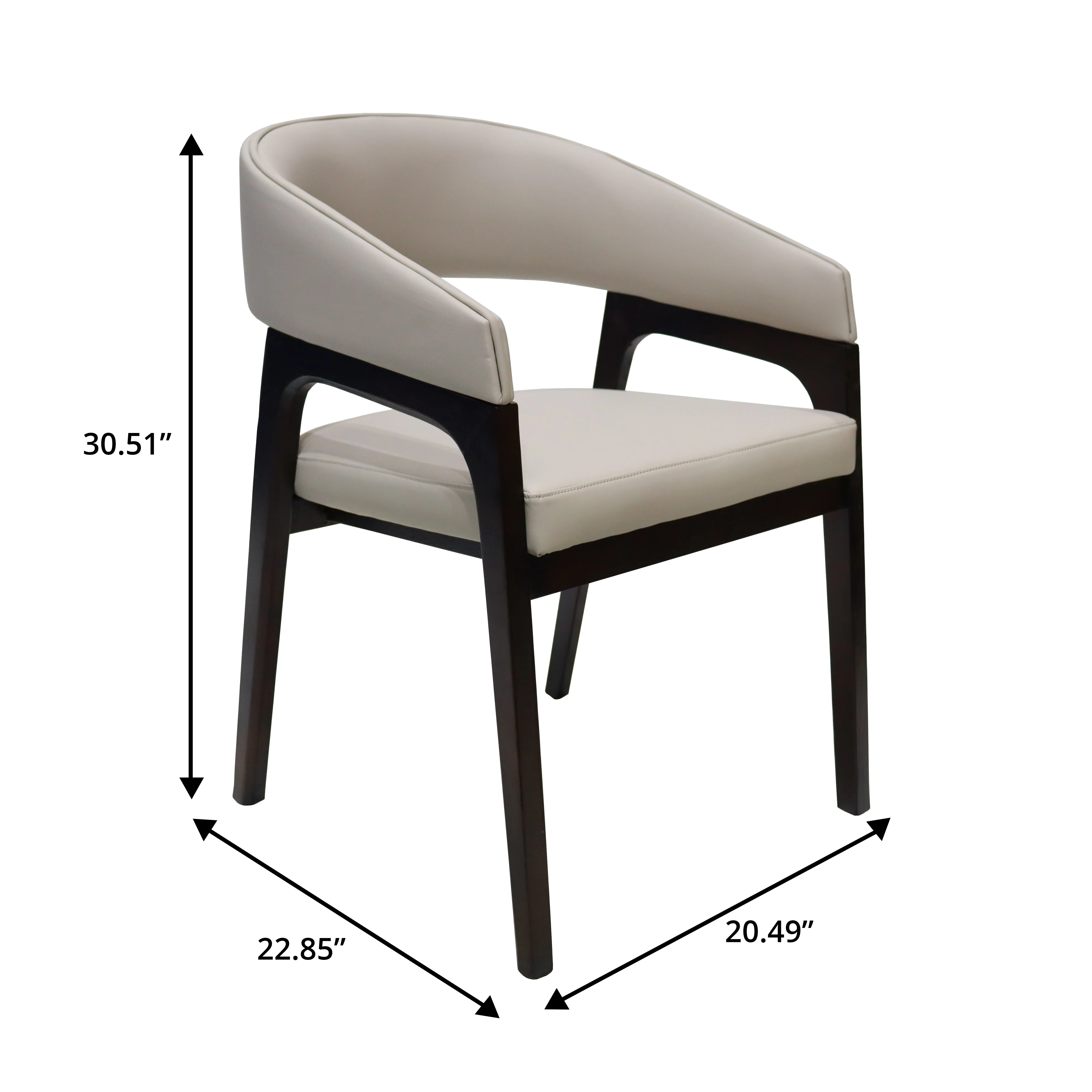 Cali Collection Modern Dining Chair in Taupe