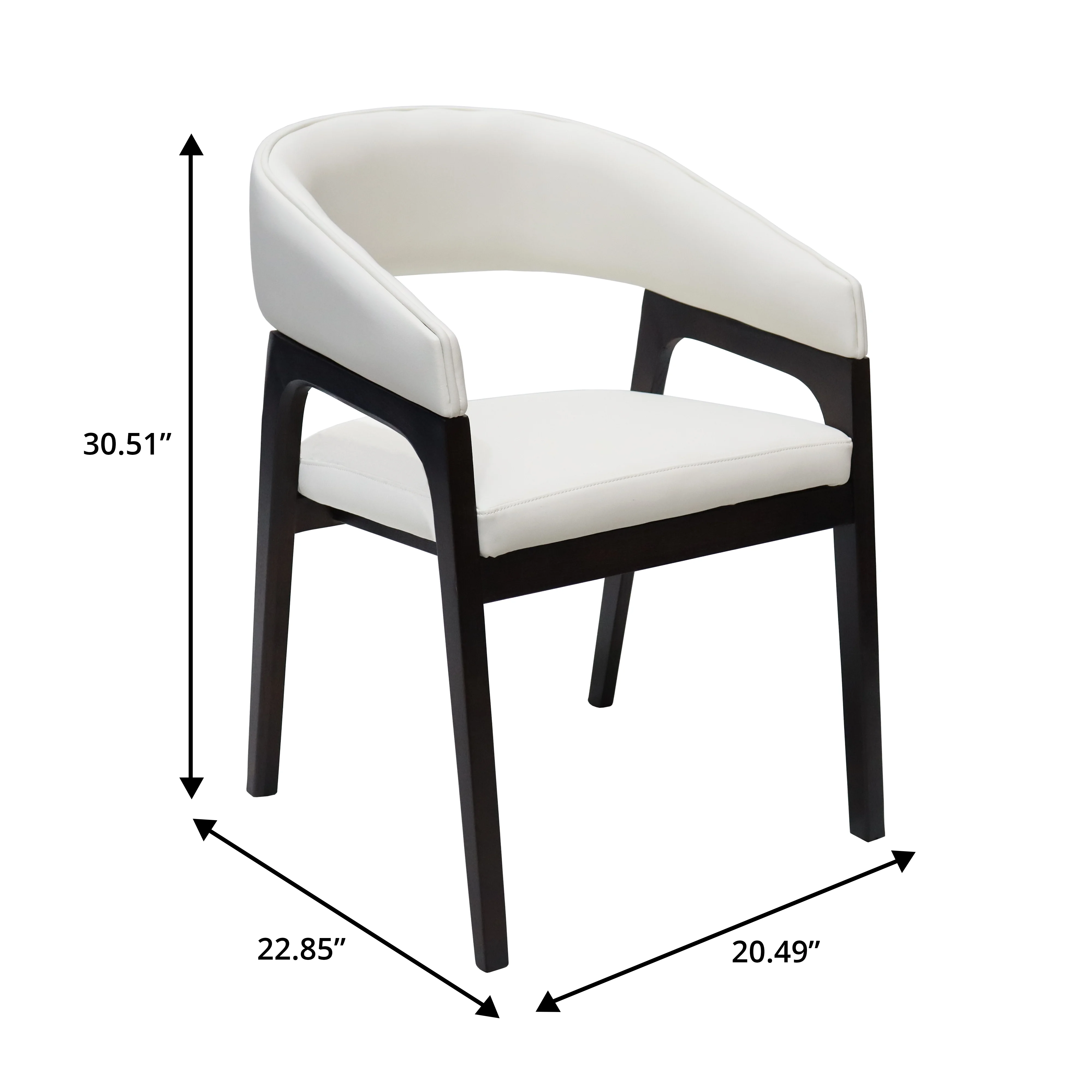 Cali Collection Modern Dining Chair in White