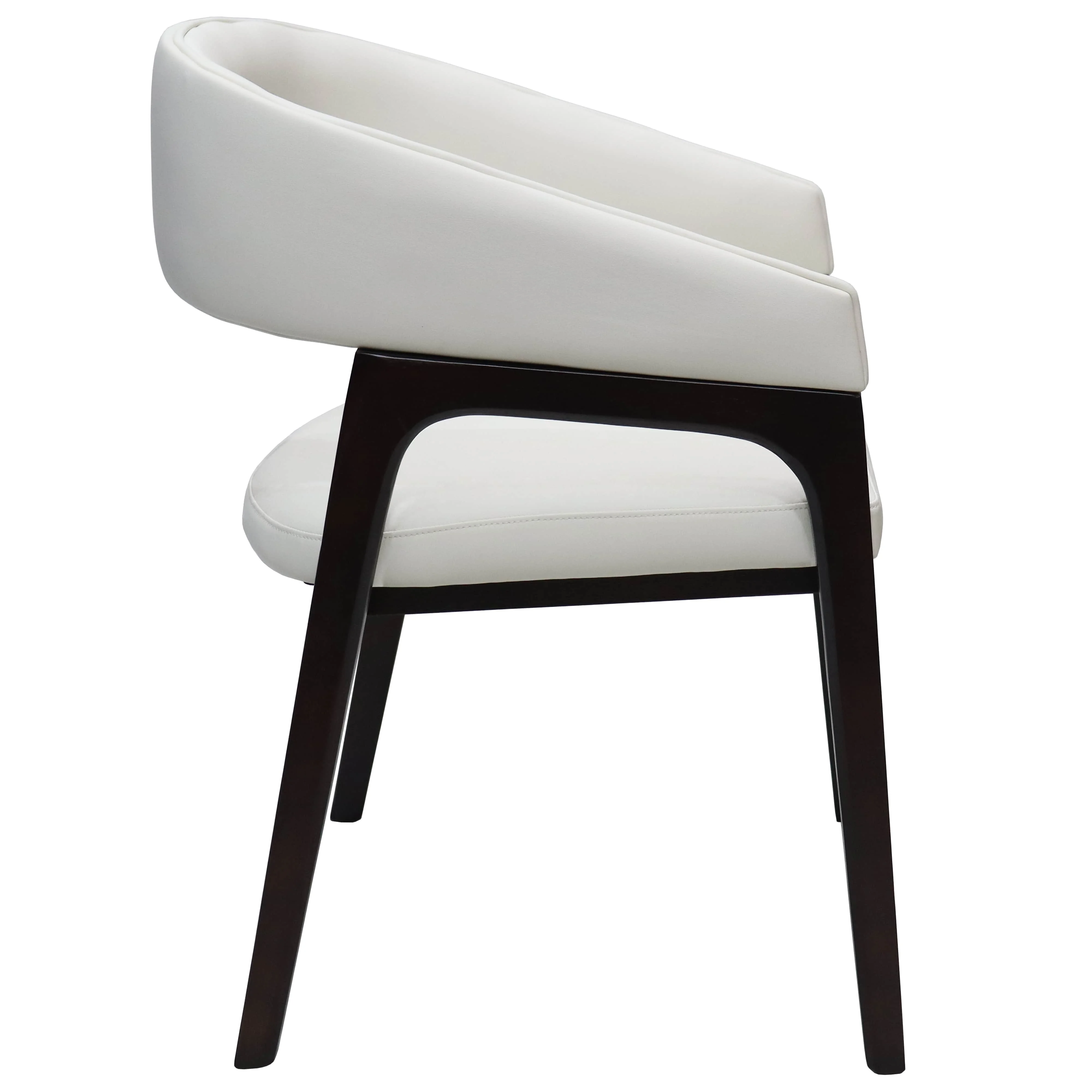 Cali Collection Modern Dining Chair in White - Set of 4