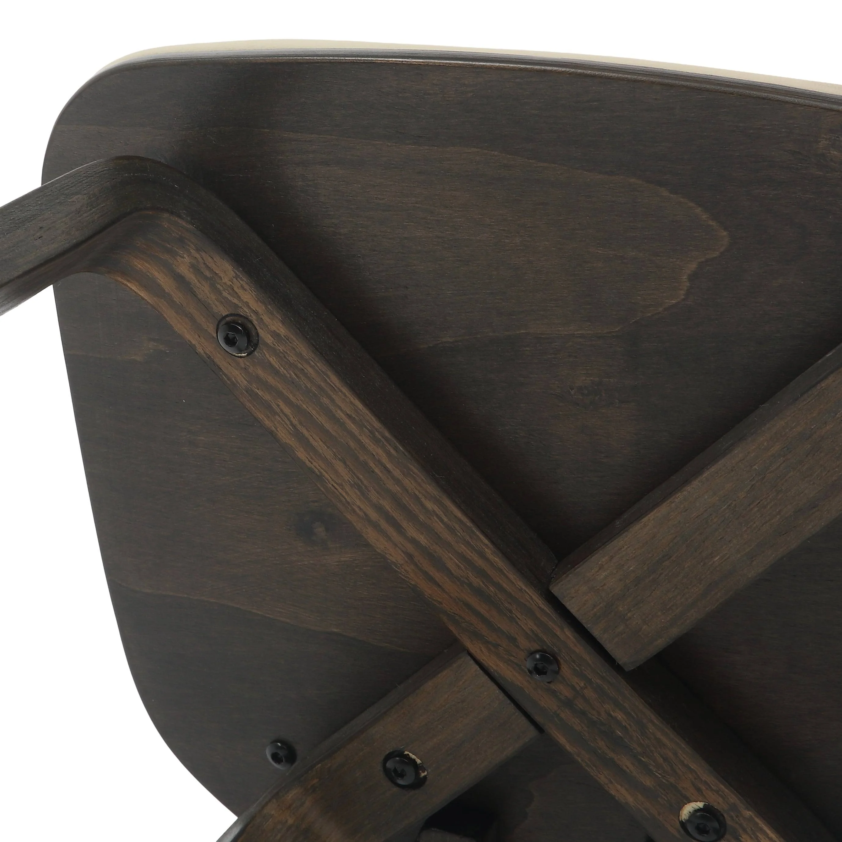 Modern Wooden Dining Chair, Dark Walnut Color Frame in Brown, Clivo Collection By LeisrueMod