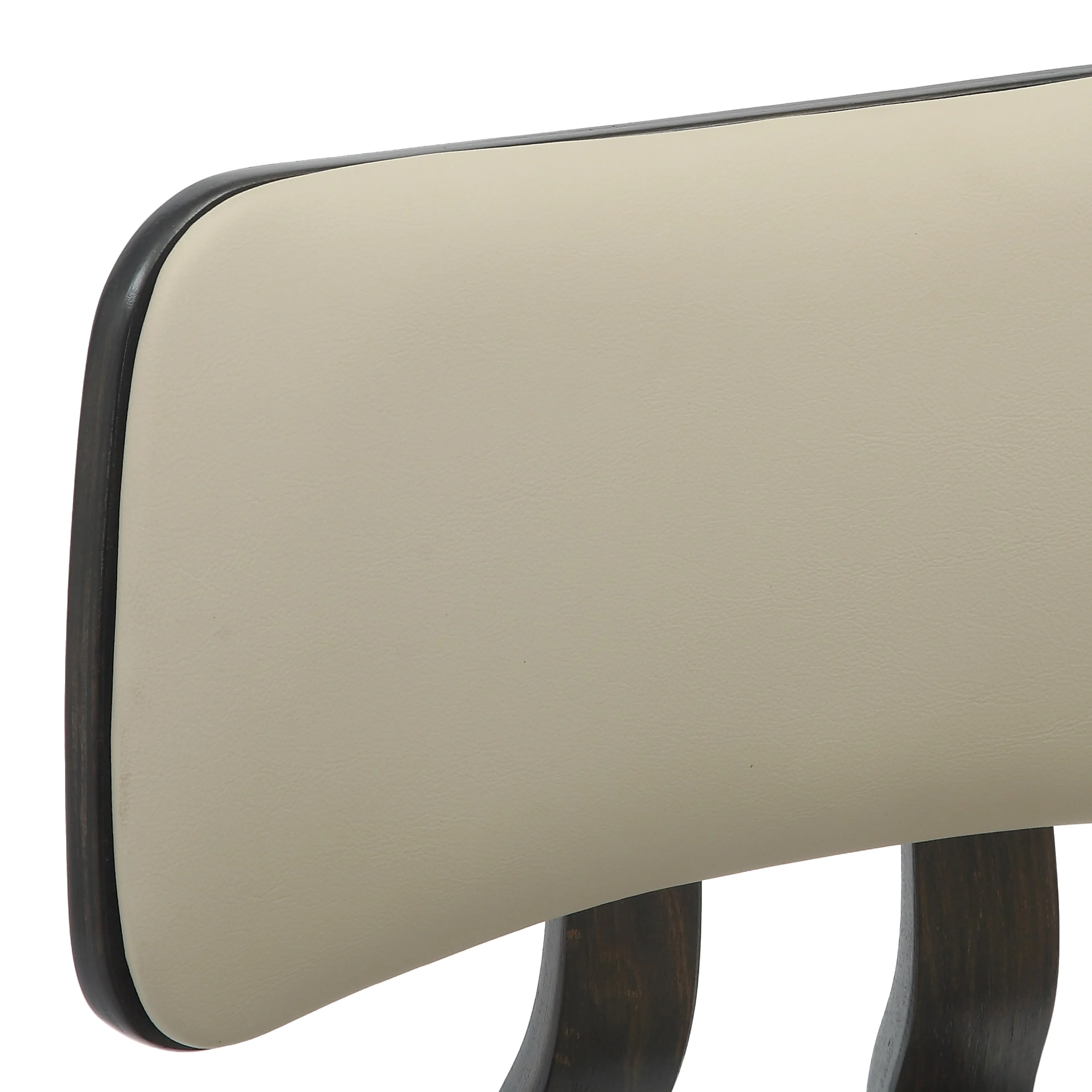 5-Piece Dining Set with Round Wooden Table in Walnut and 4 Leather Dining Chairs in Dark Walnut/Taupe