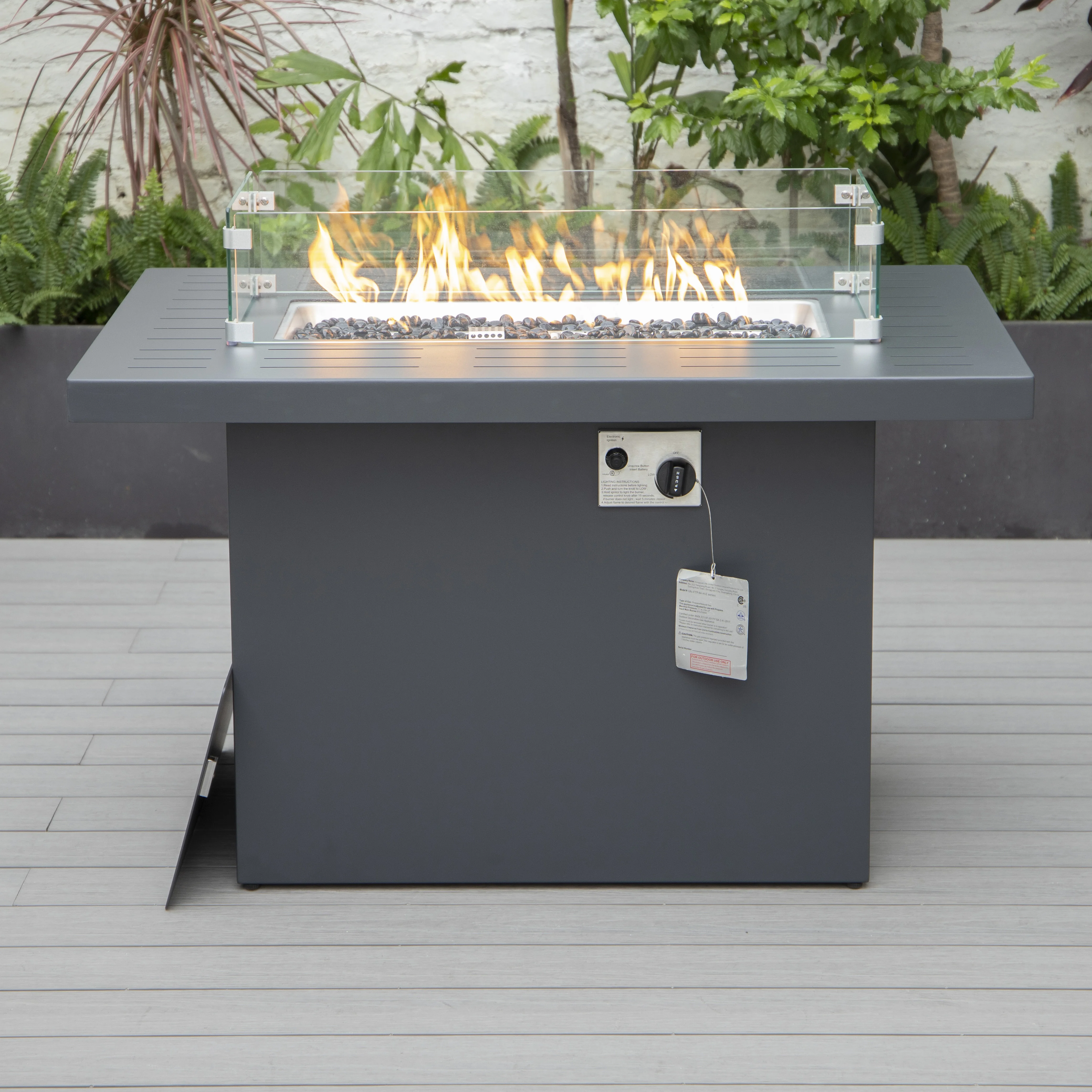 Chelsea Patio Modern Aluminum Propane Fire Pit Table