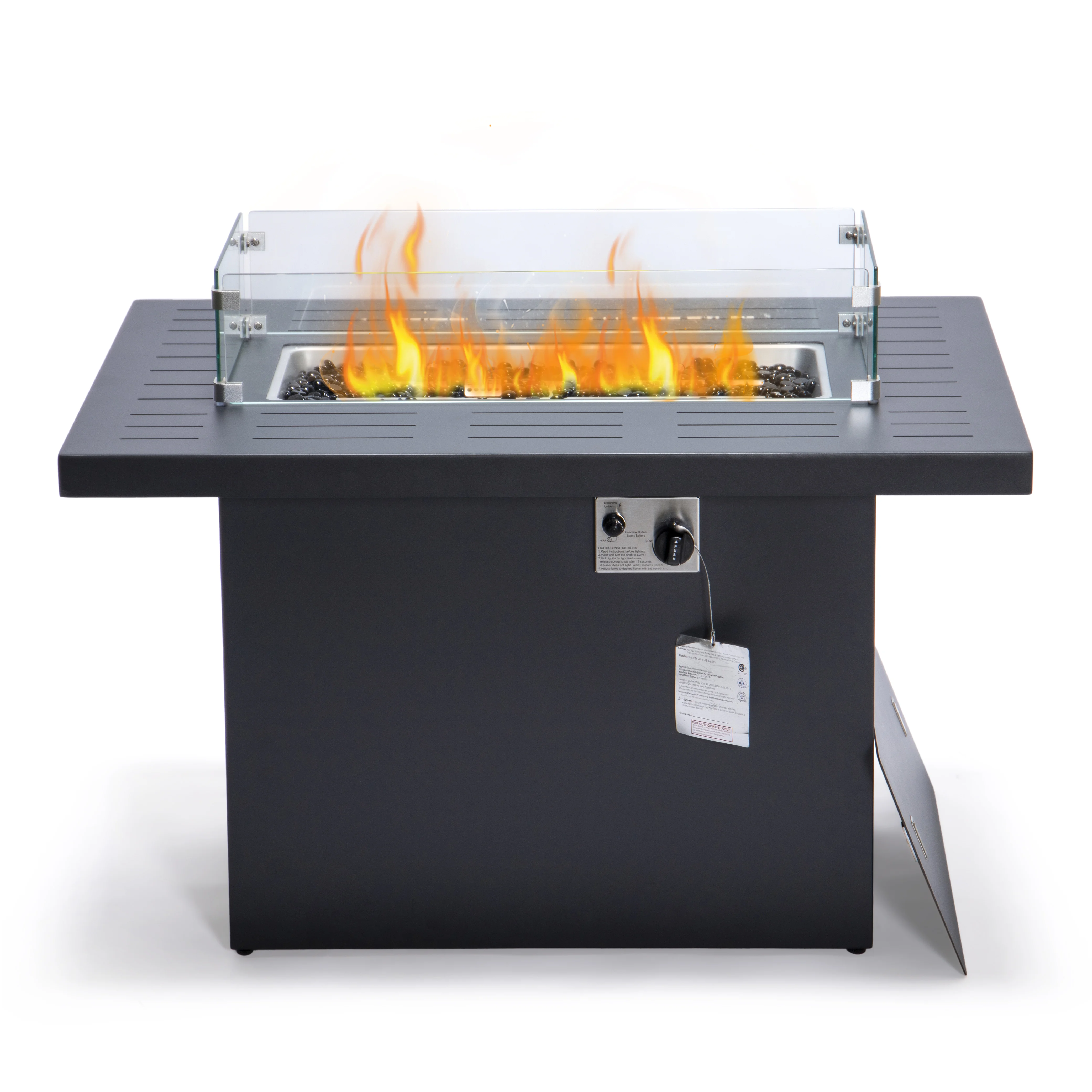 Chelsea Patio Modern Aluminum Propane Fire Pit Table