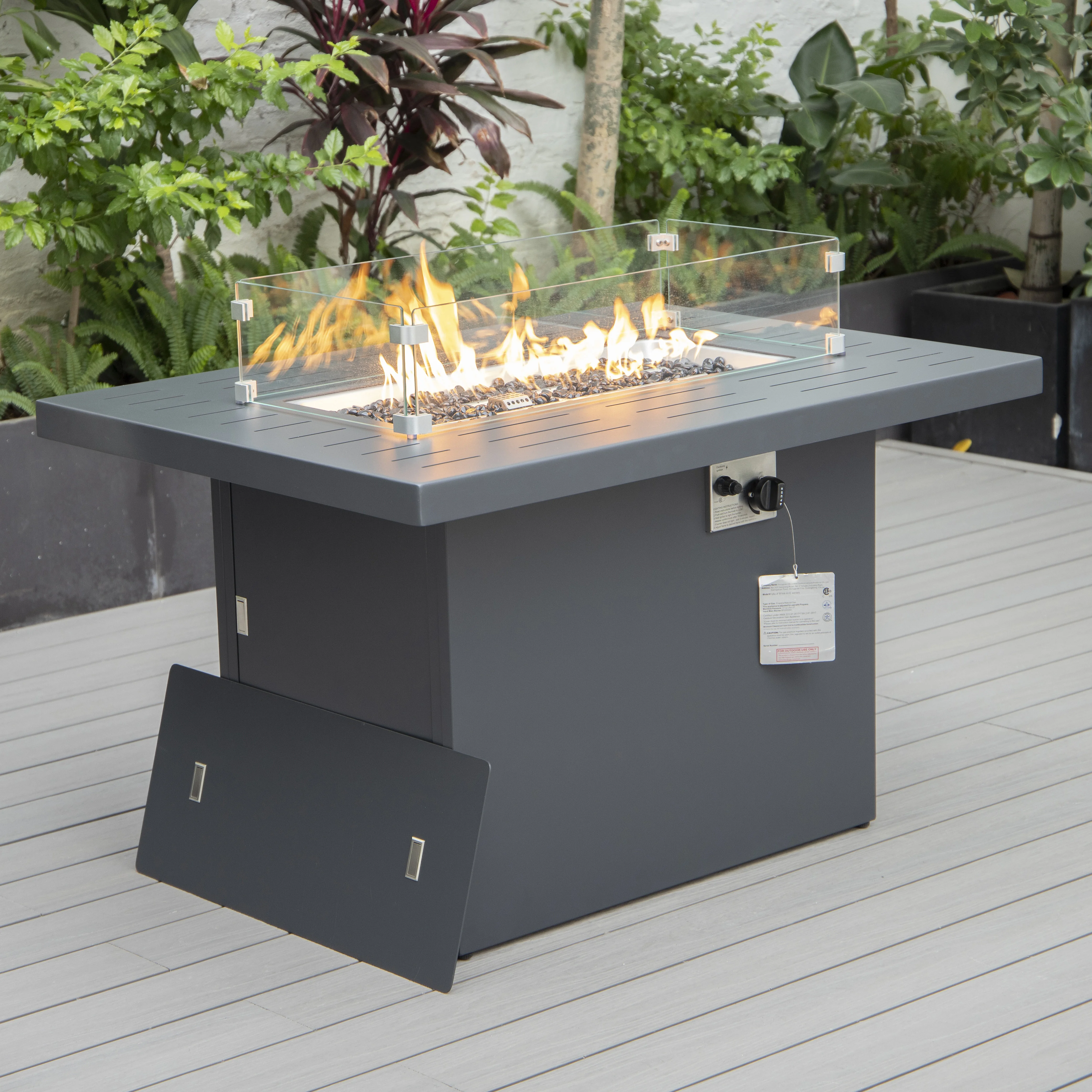 Chelsea Patio Modern Aluminum Propane Fire Pit Table
