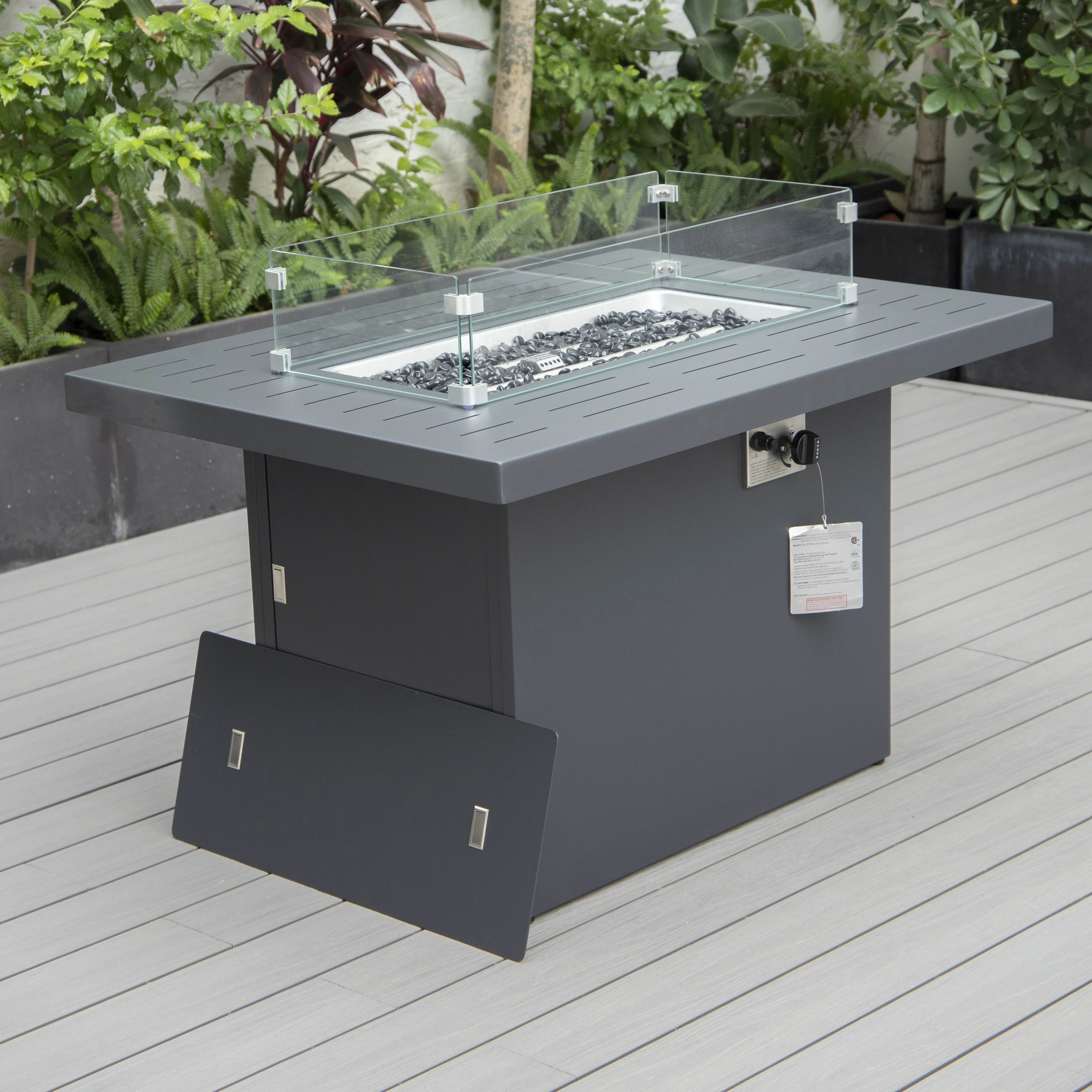 Chelsea Patio Modern Aluminum Propane Fire Pit Table