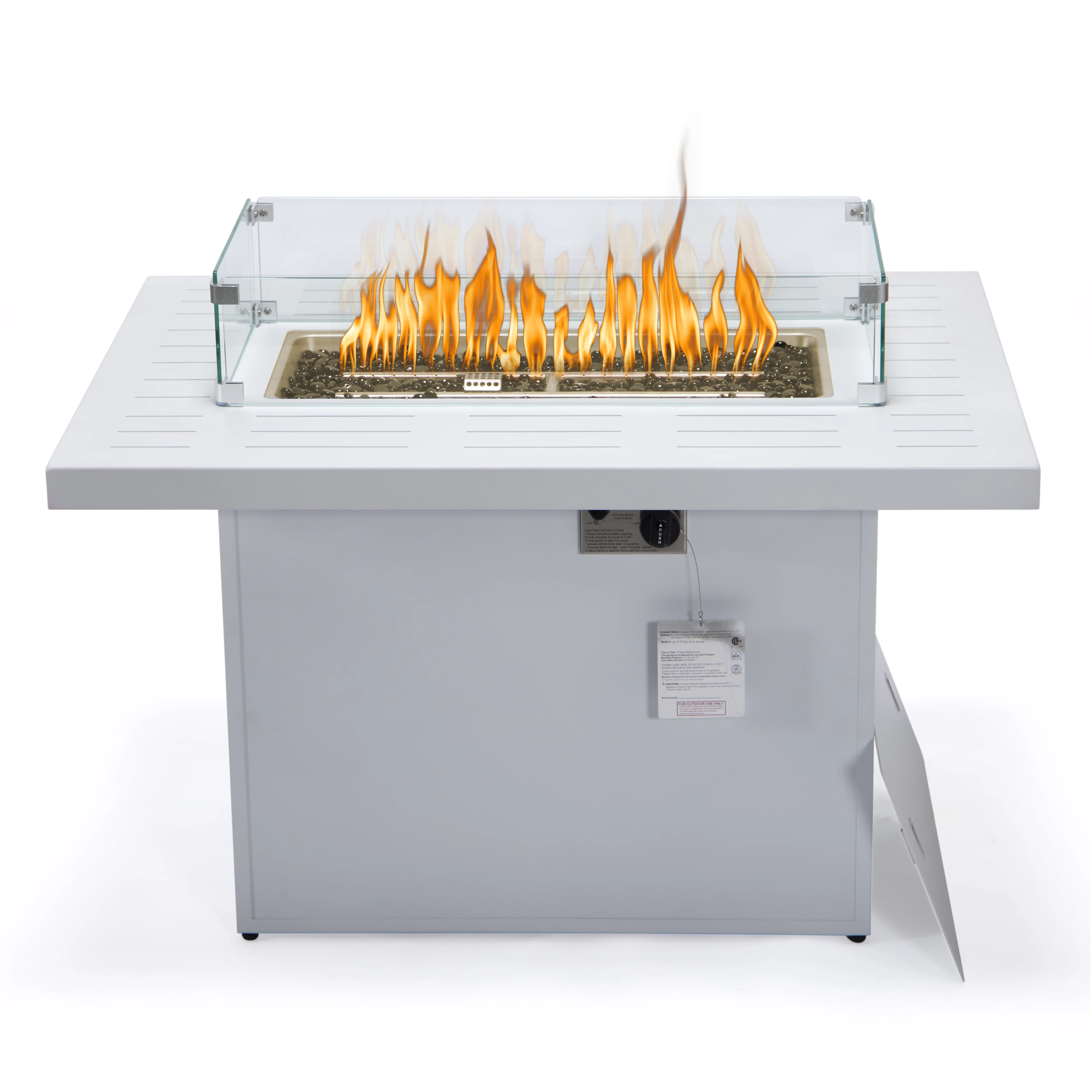 Chelsea Patio Modern Aluminum Propane Fire Pit Table