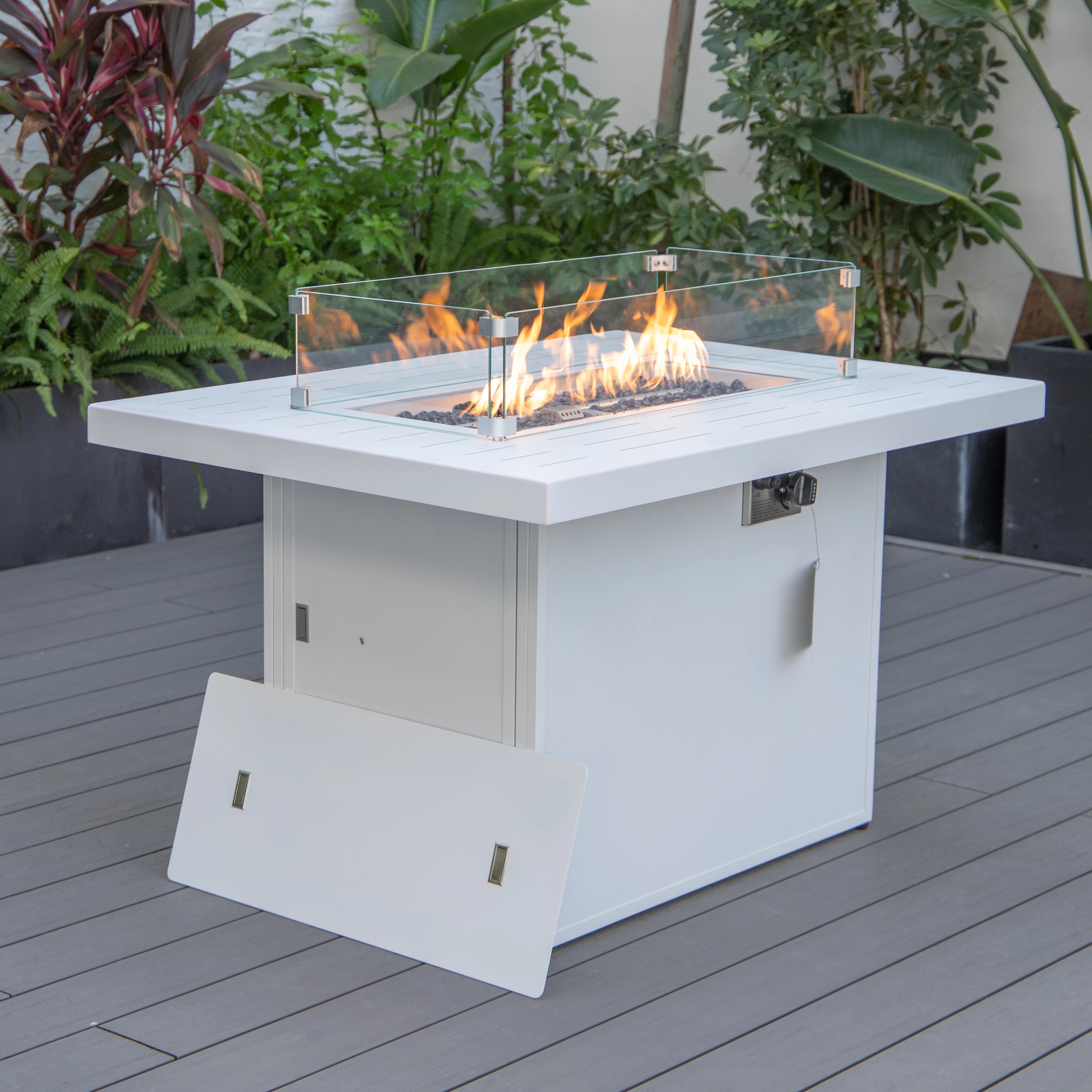 Chelsea Patio Modern Aluminum Propane Fire Pit Table