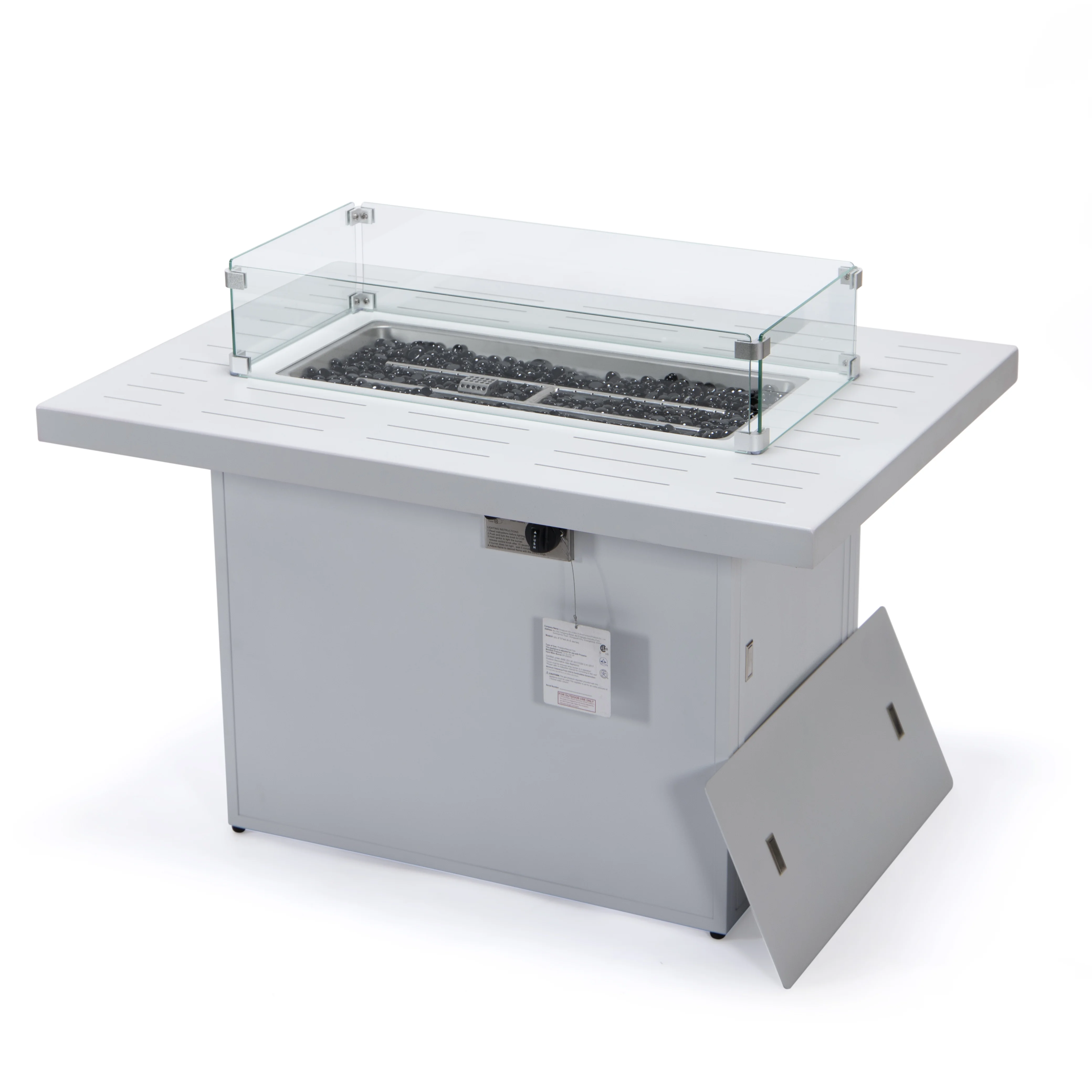 Chelsea Patio Modern Aluminum Propane Fire Pit Table