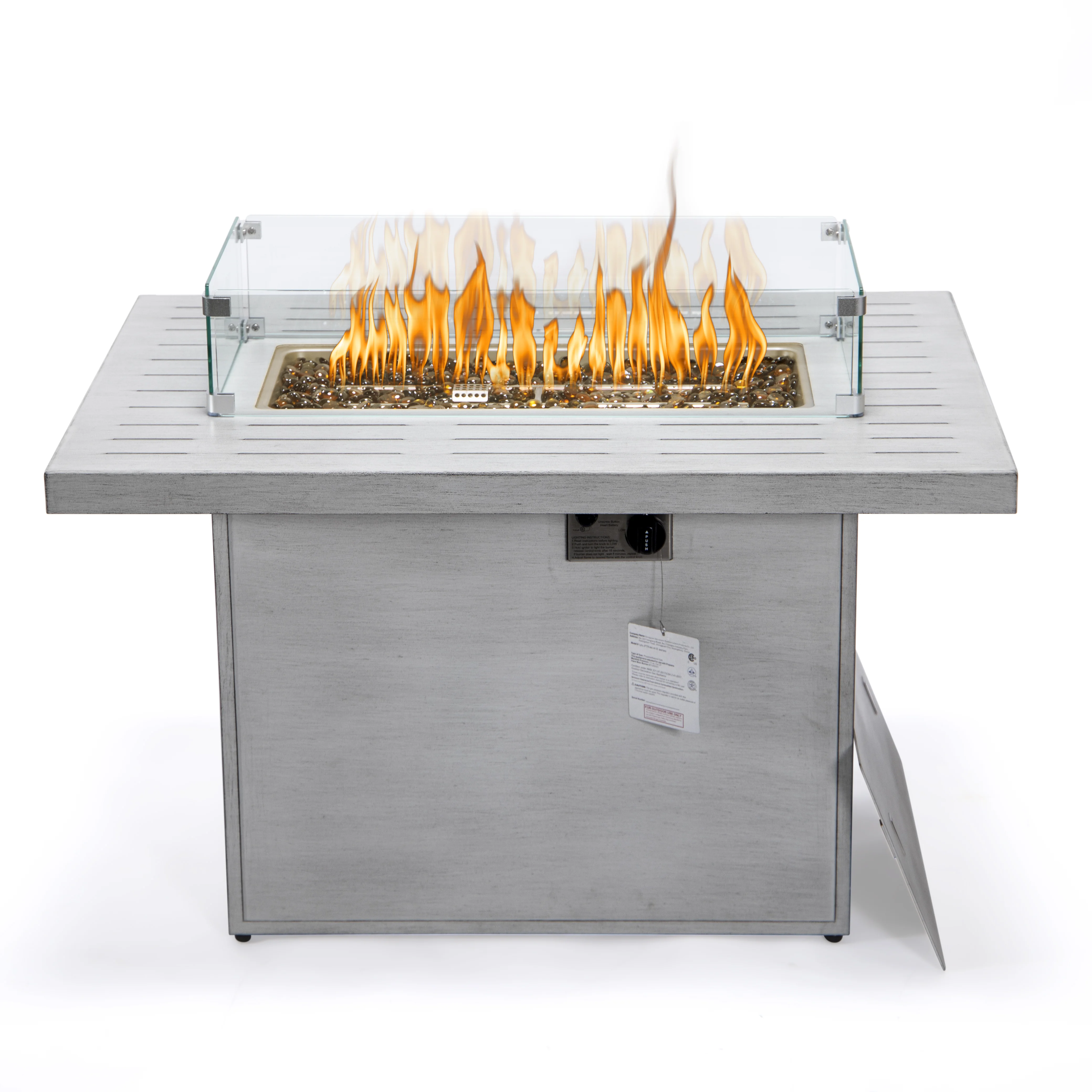 Chelsea Patio Modern Aluminum Propane Fire Pit Table