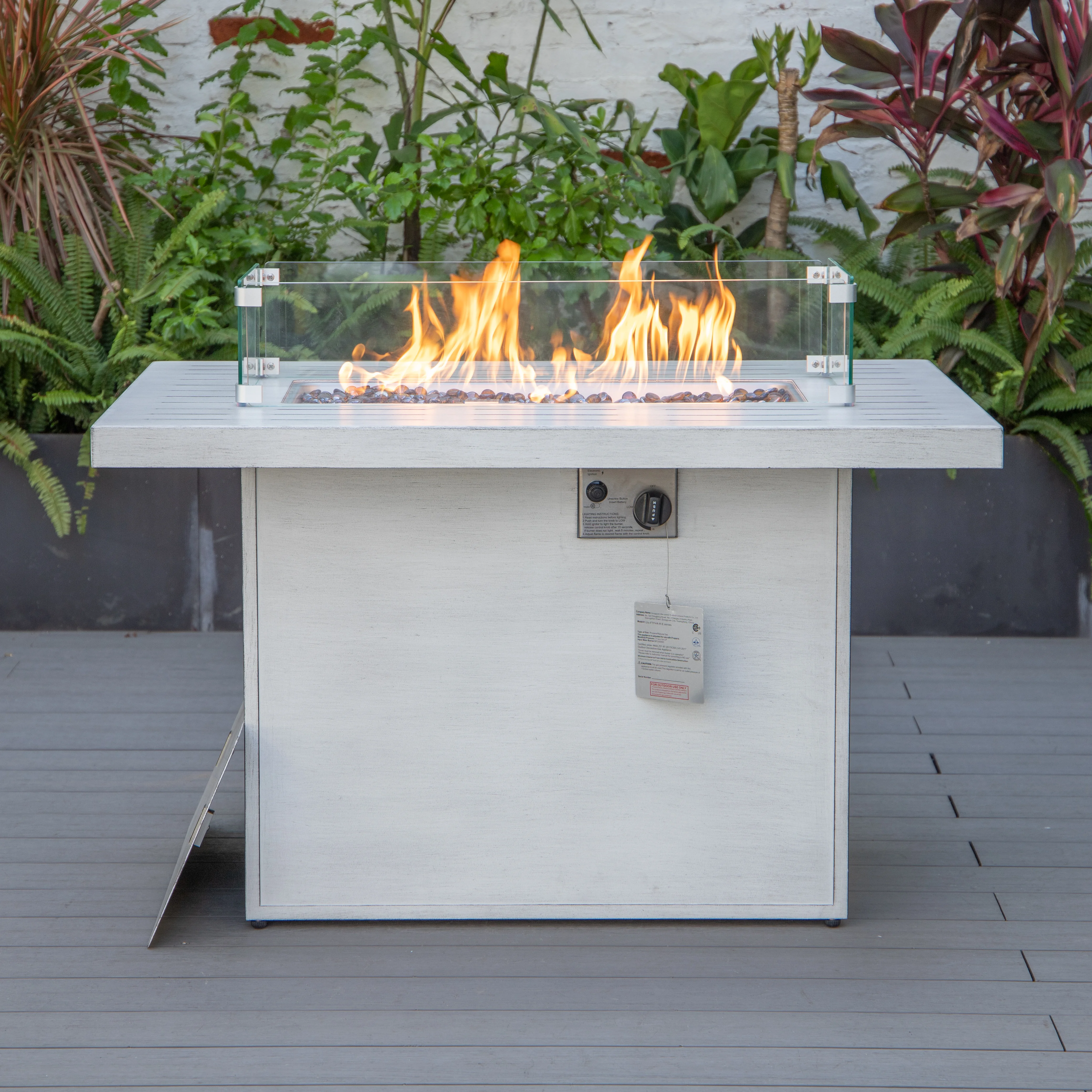 Chelsea Patio Modern Aluminum Propane Fire Pit Table