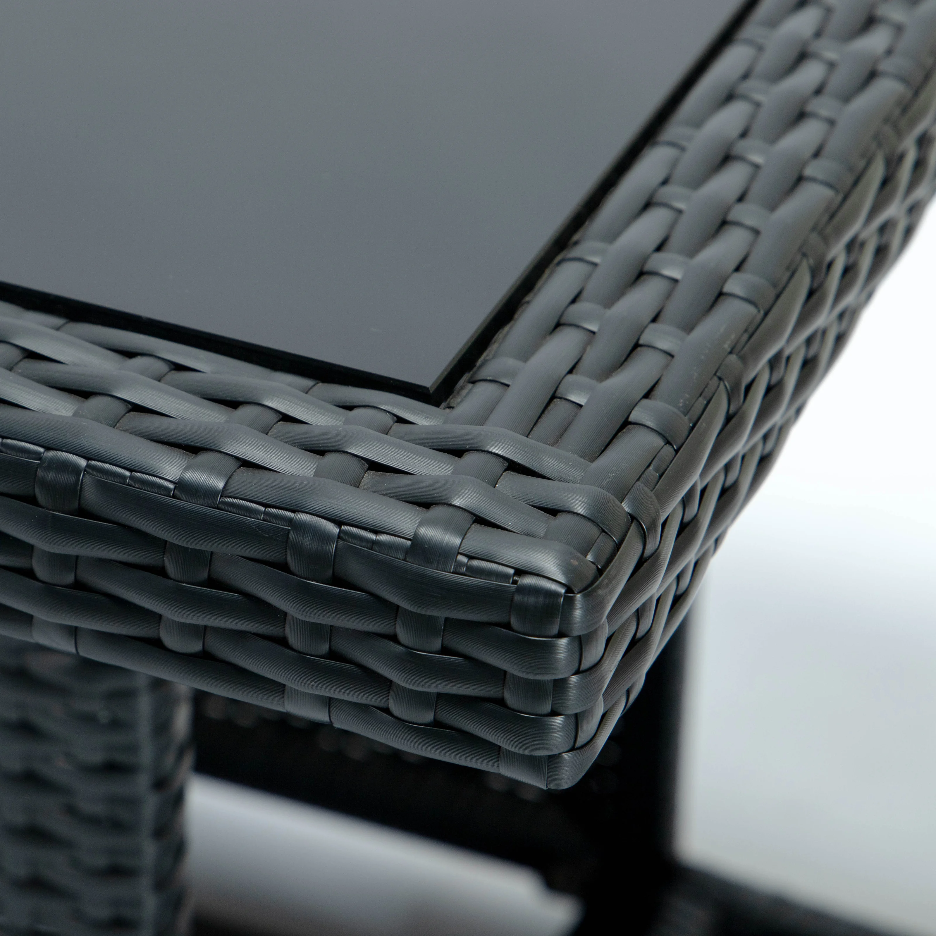 Mace Wicker Patio Modern Propane Fire Pit Table