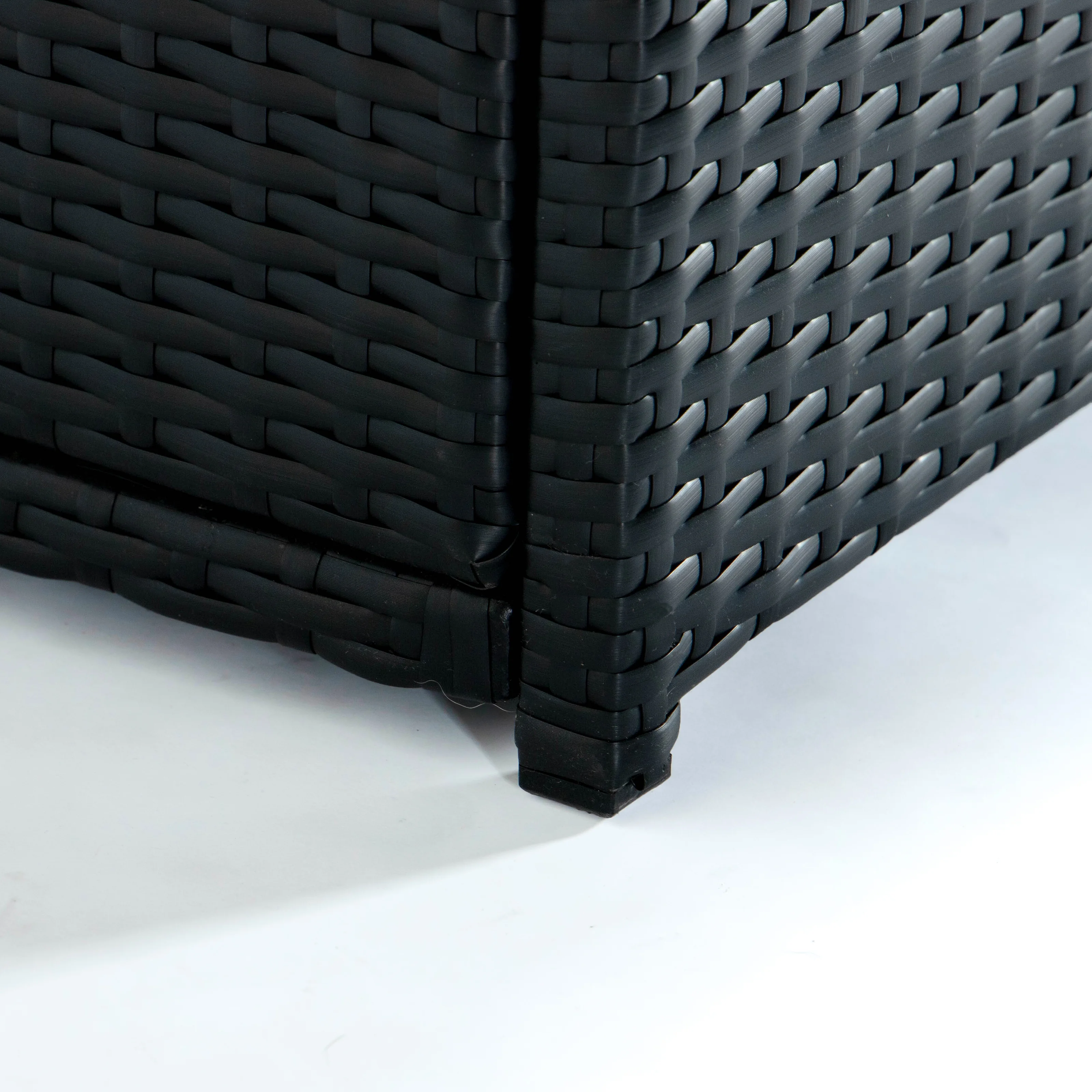 Mace Wicker Patio Modern Propane Fire Pit Table