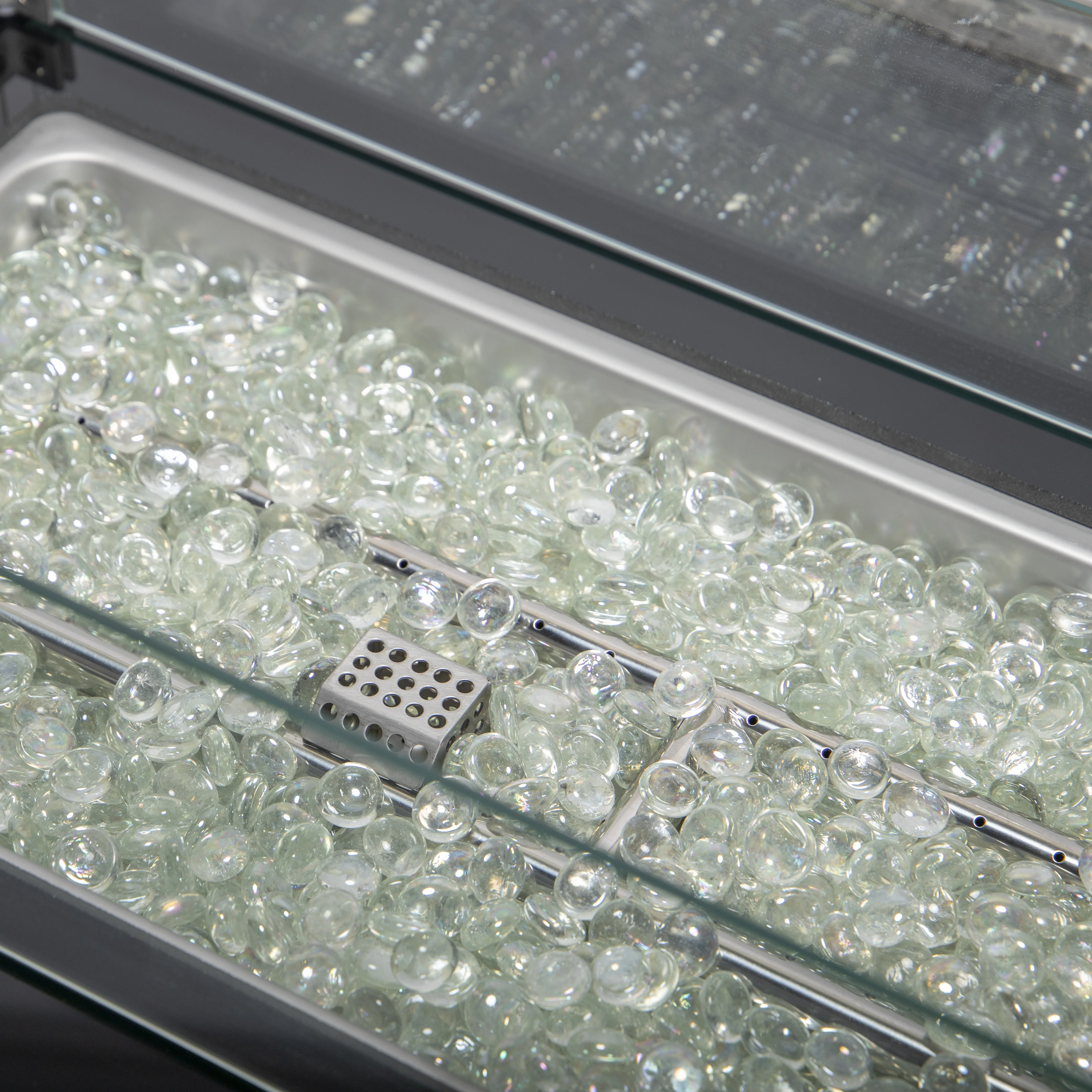 Mace Wicker Patio Modern Propane Fire Pit Table