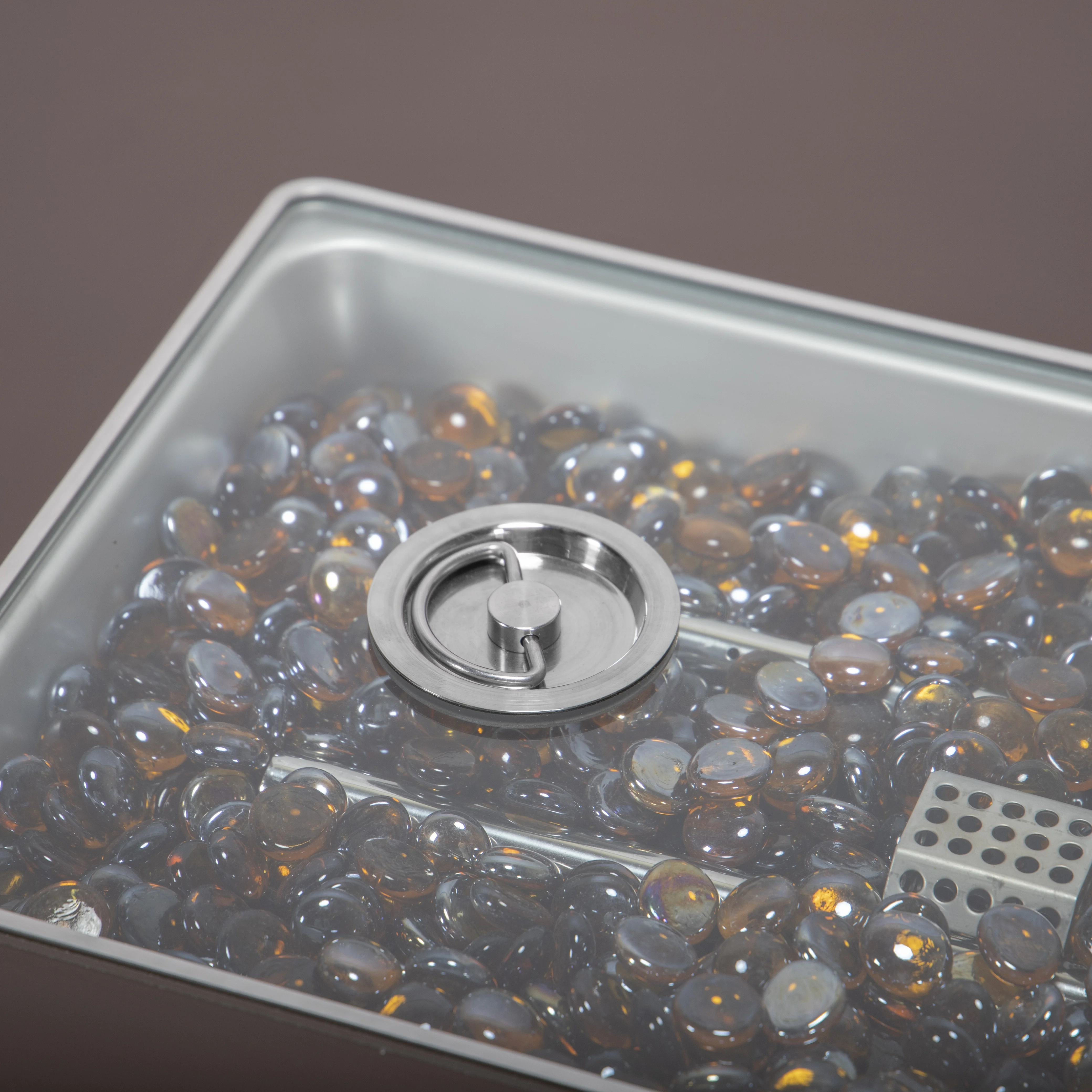 Mace Wicker Patio Modern Propane Fire Pit Table