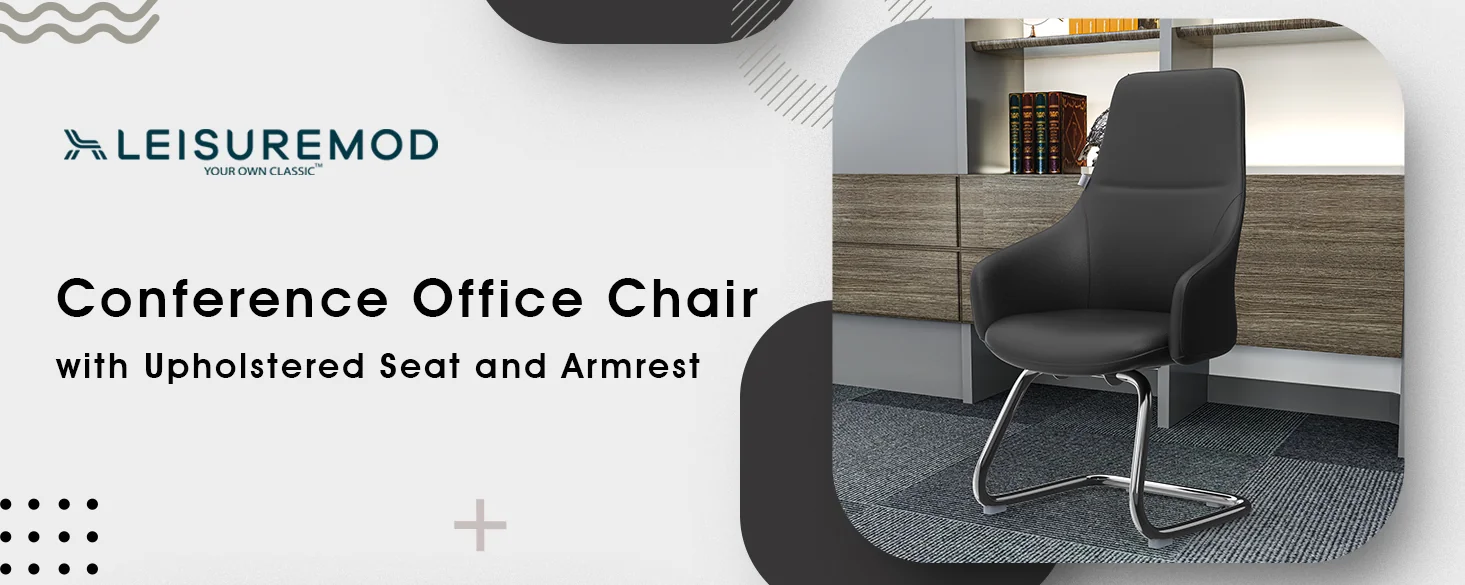 Celeste Series Guest Office Chair in Black Leather