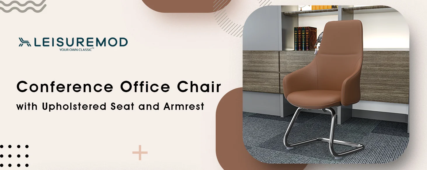 Celeste Series Guest Office Chair in Dark Brown Leather