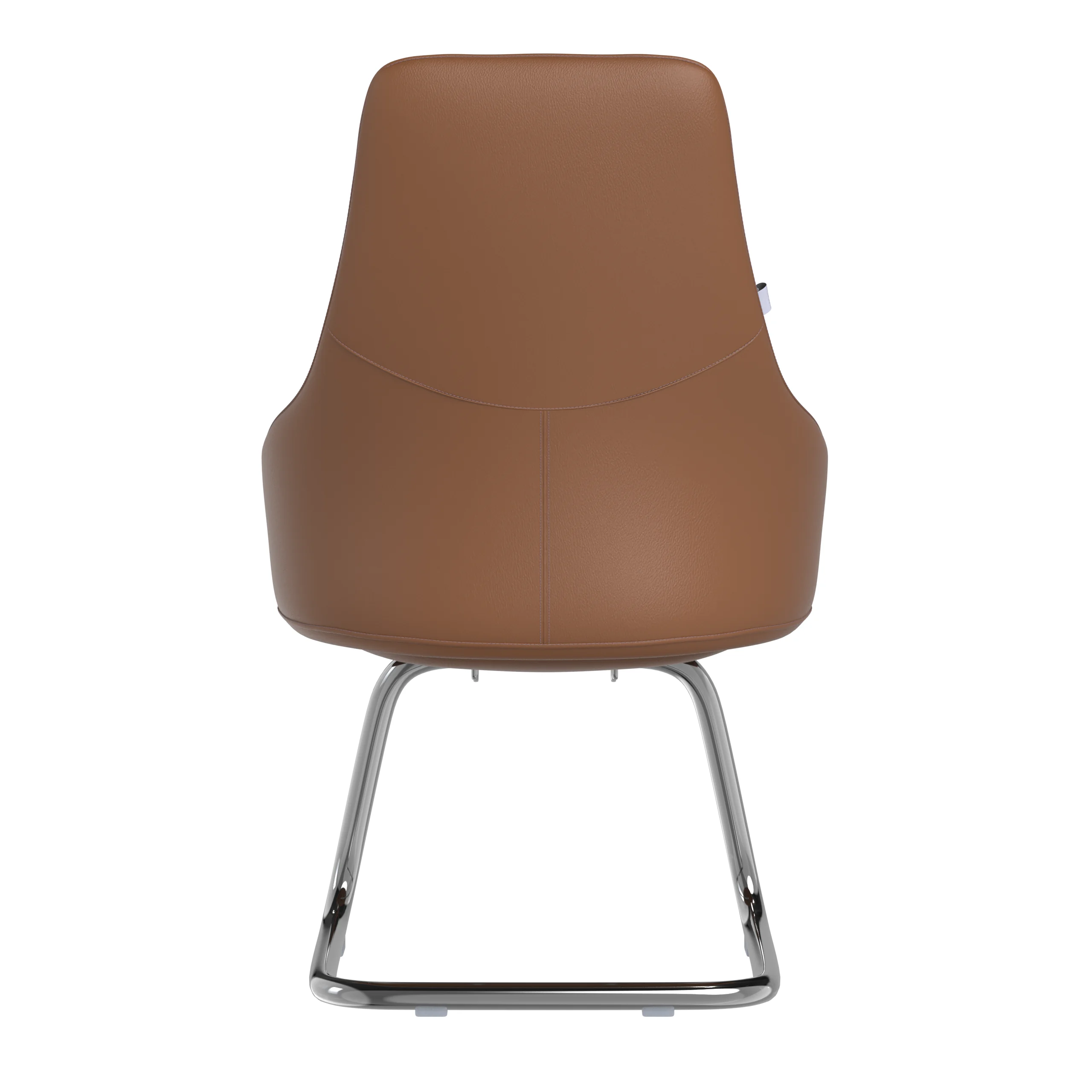 Celeste Series Guest Office Chair in Dark Brown Leather