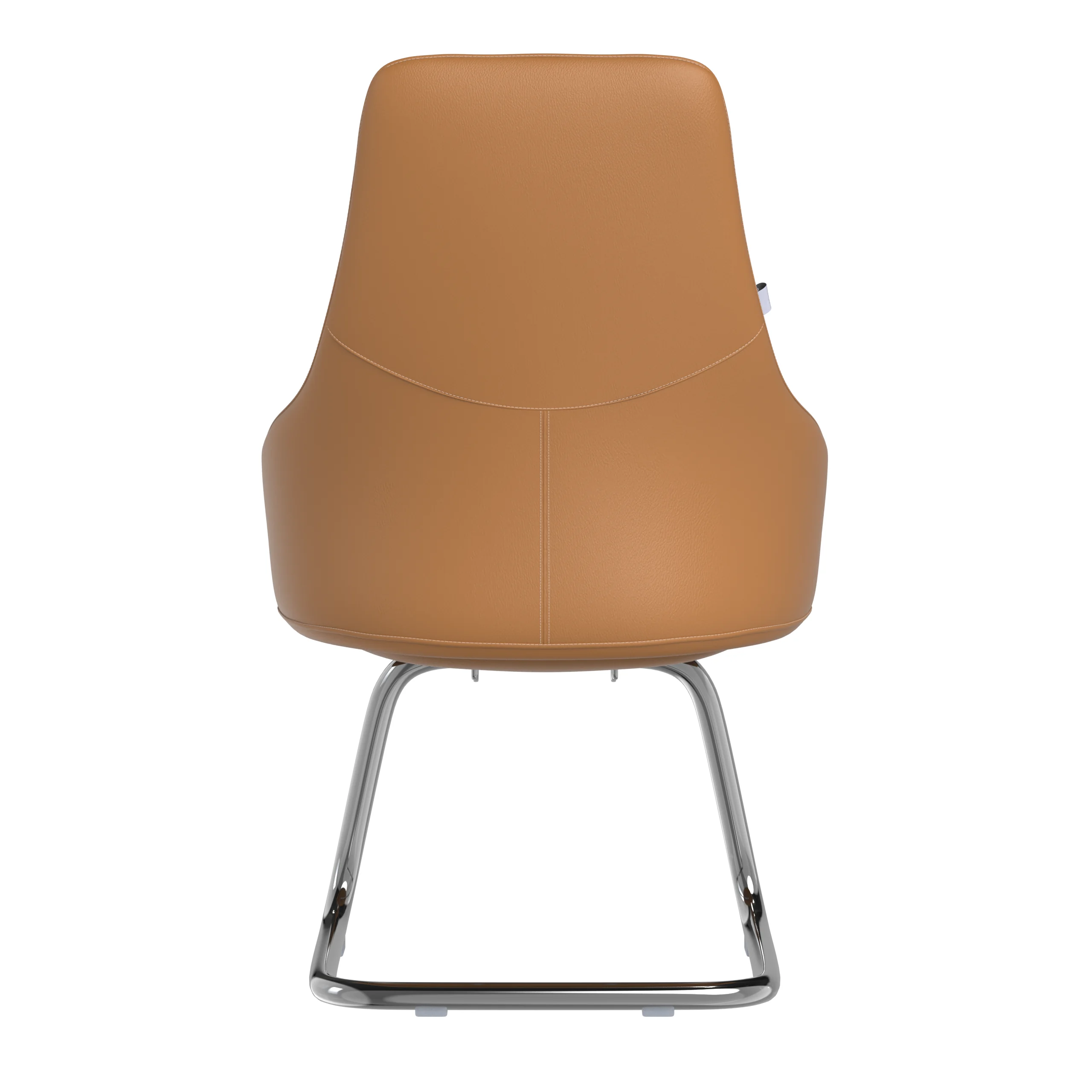 Celeste Series Office Guest Chair in Acorn Brown Leather