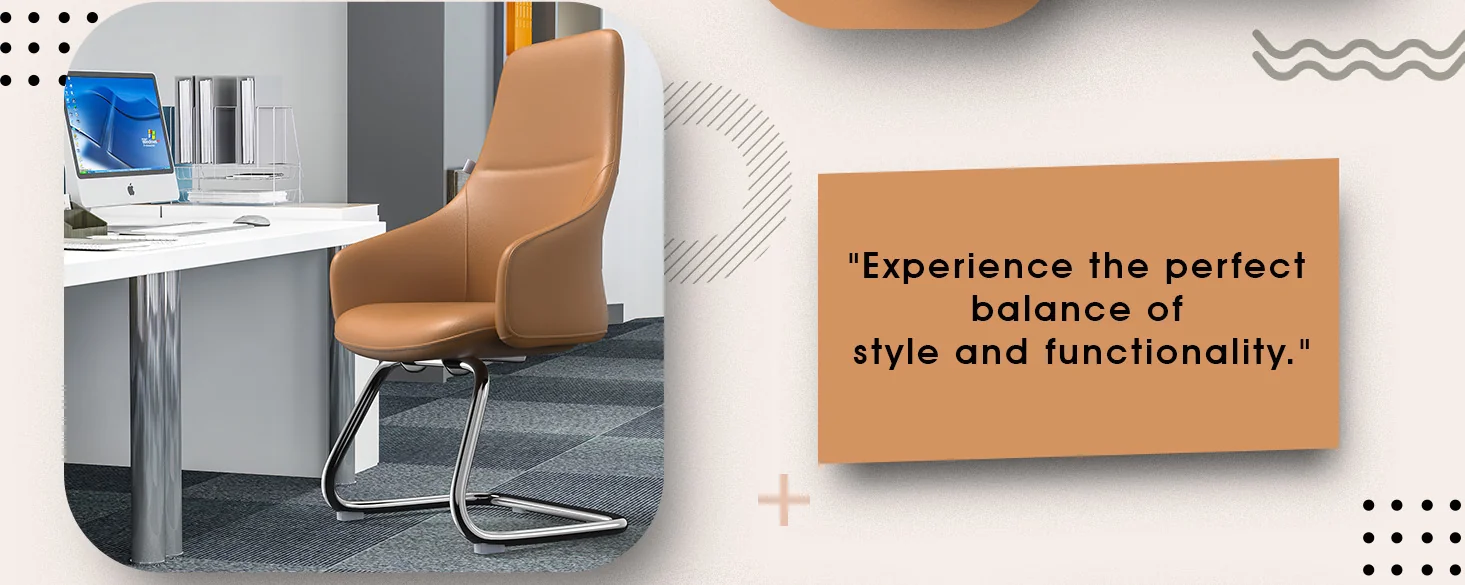 Celeste Series Office Guest Chair in Acorn Brown Leather