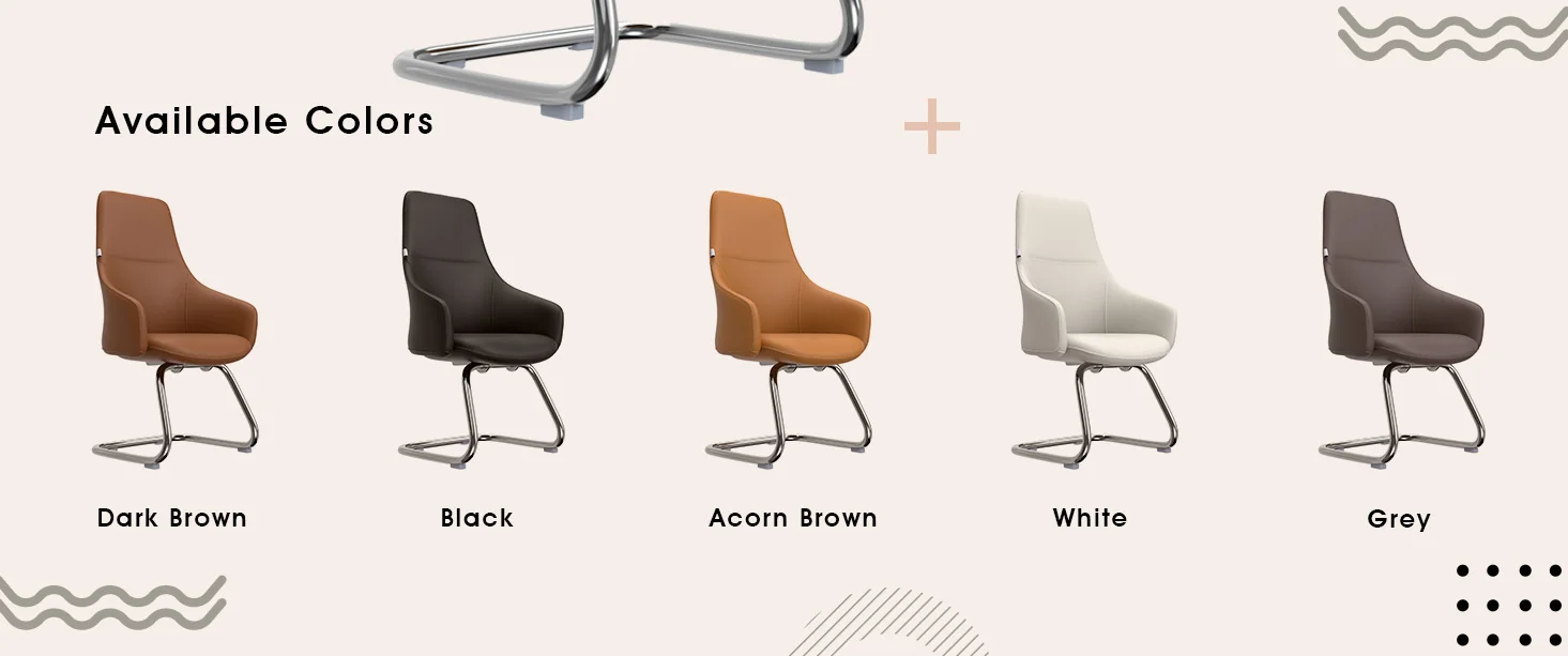 Celeste Series Office Guest Chair in Acorn Brown Leather