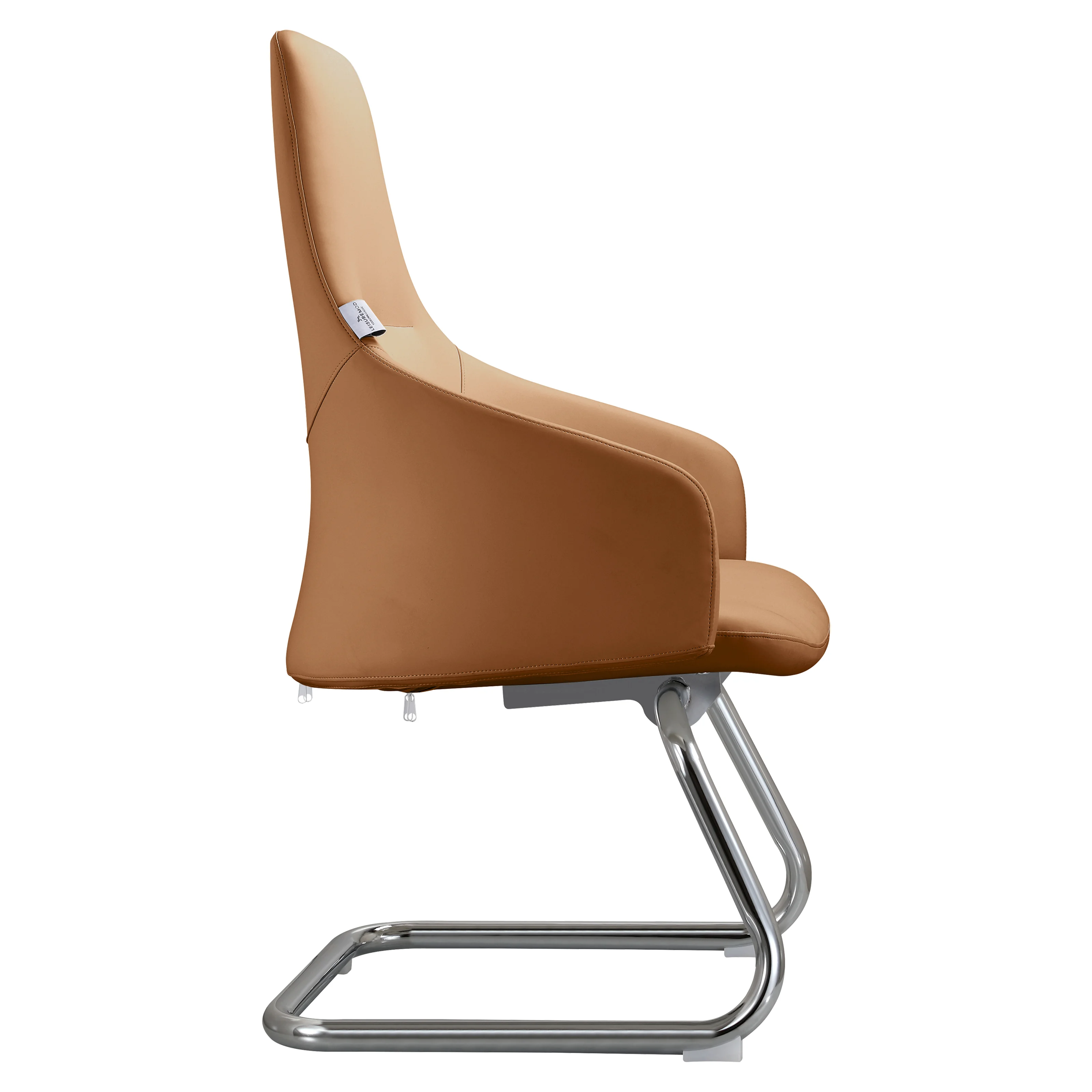 Celeste Series Office Guest Chair in Acorn Brown Leather