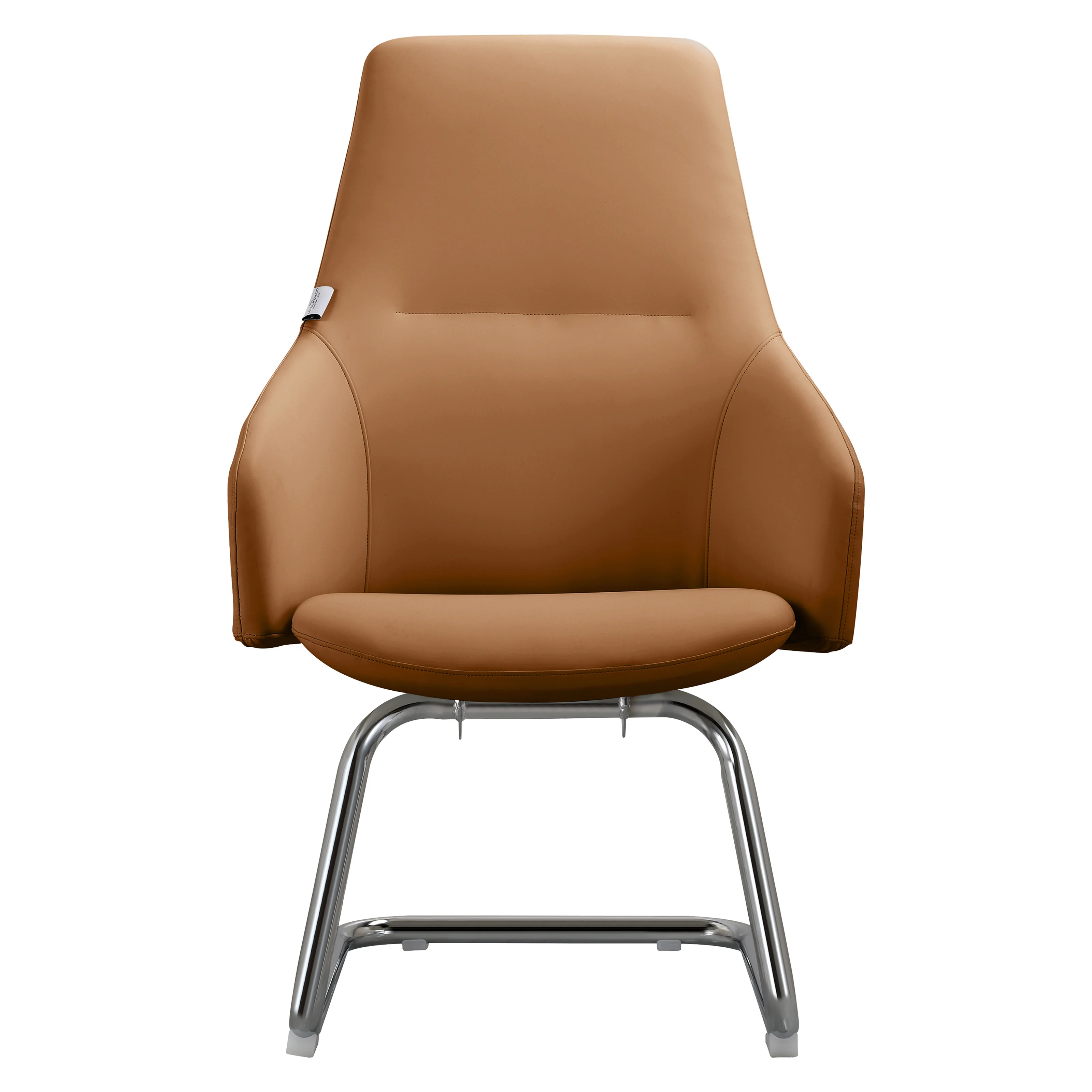 Celeste Series Office Guest Chair in Acorn Brown Leather