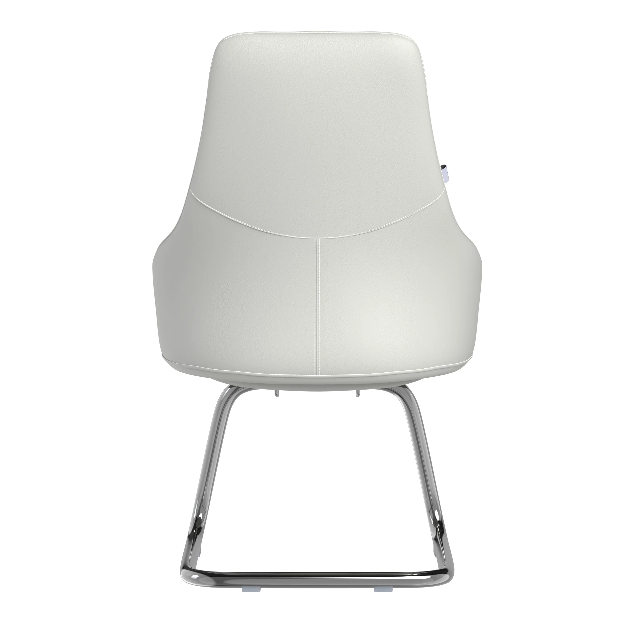 Celeste Series Guest Office Chair in White Leather