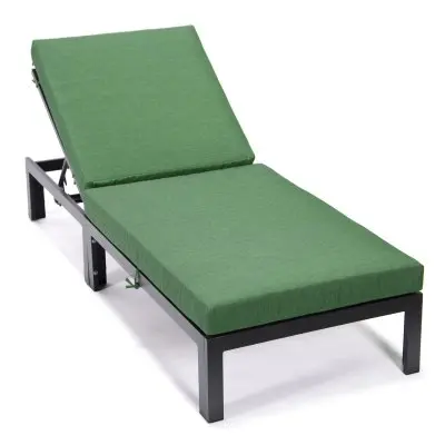 Chelsea Modern Outdoor Chaise Lounge Chair With Cushions