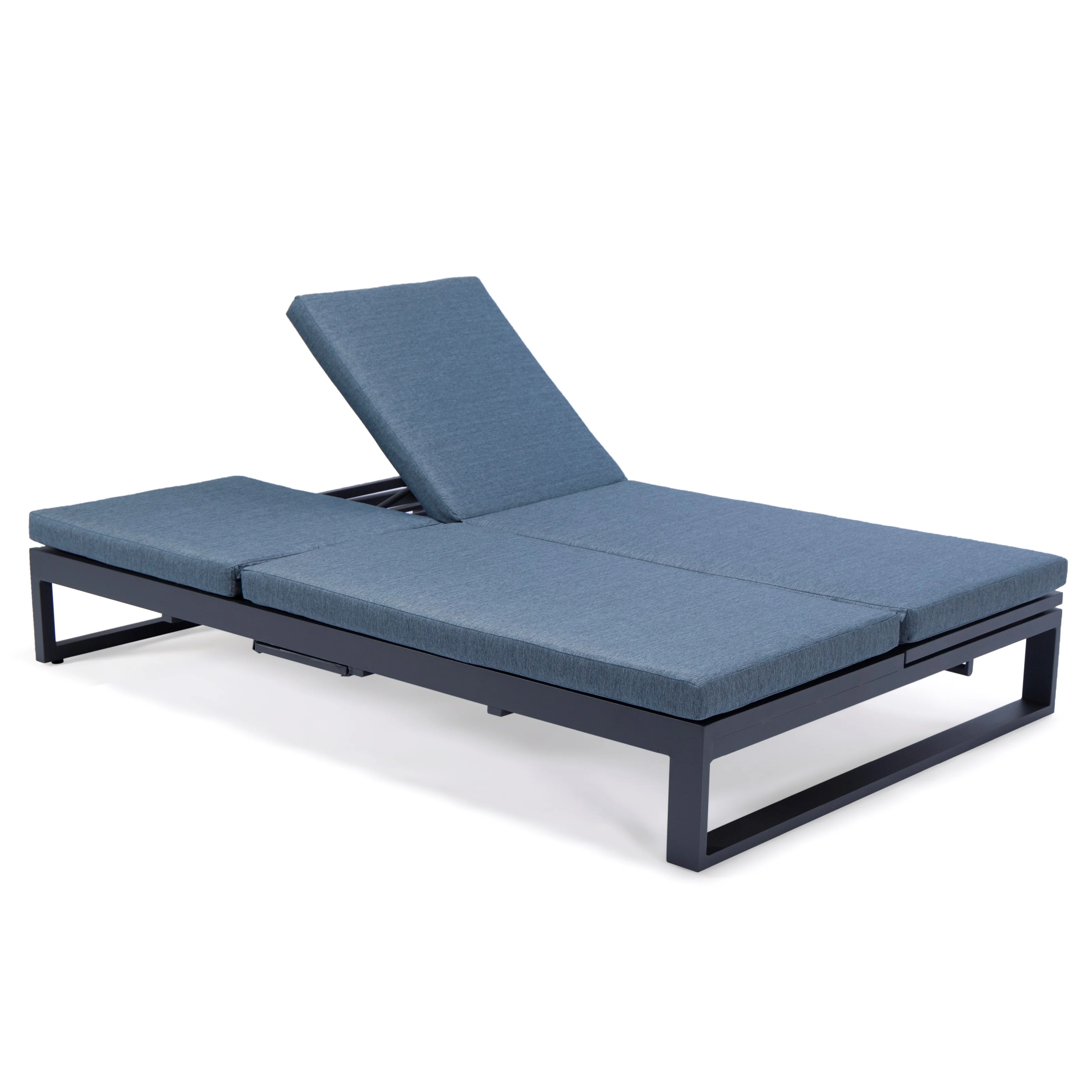 Chelsea Convertible Lounge Reclining Double Chaise With Cushions