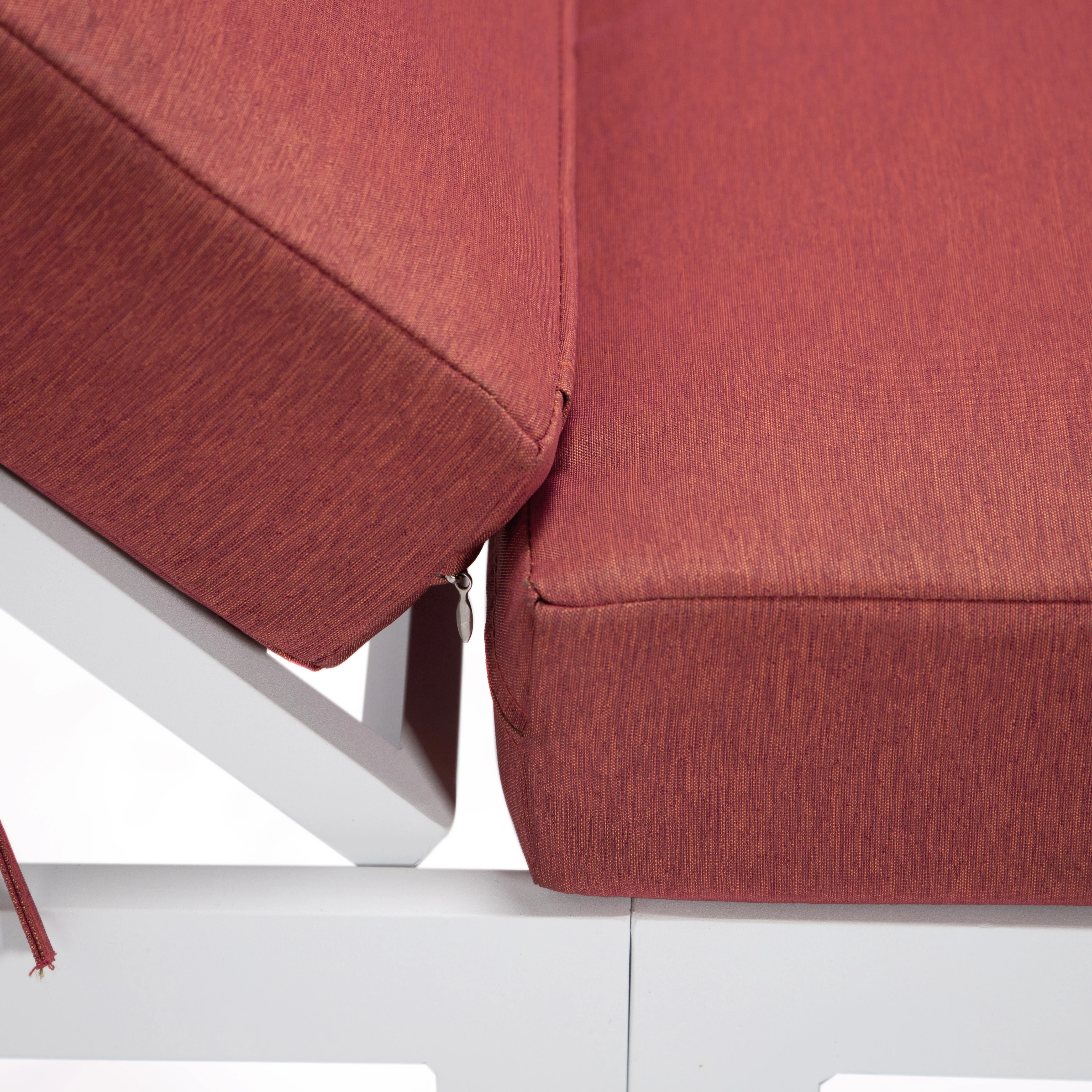 Chelsea Modern Outdoor White Chaise Lounge Chair With Cushions